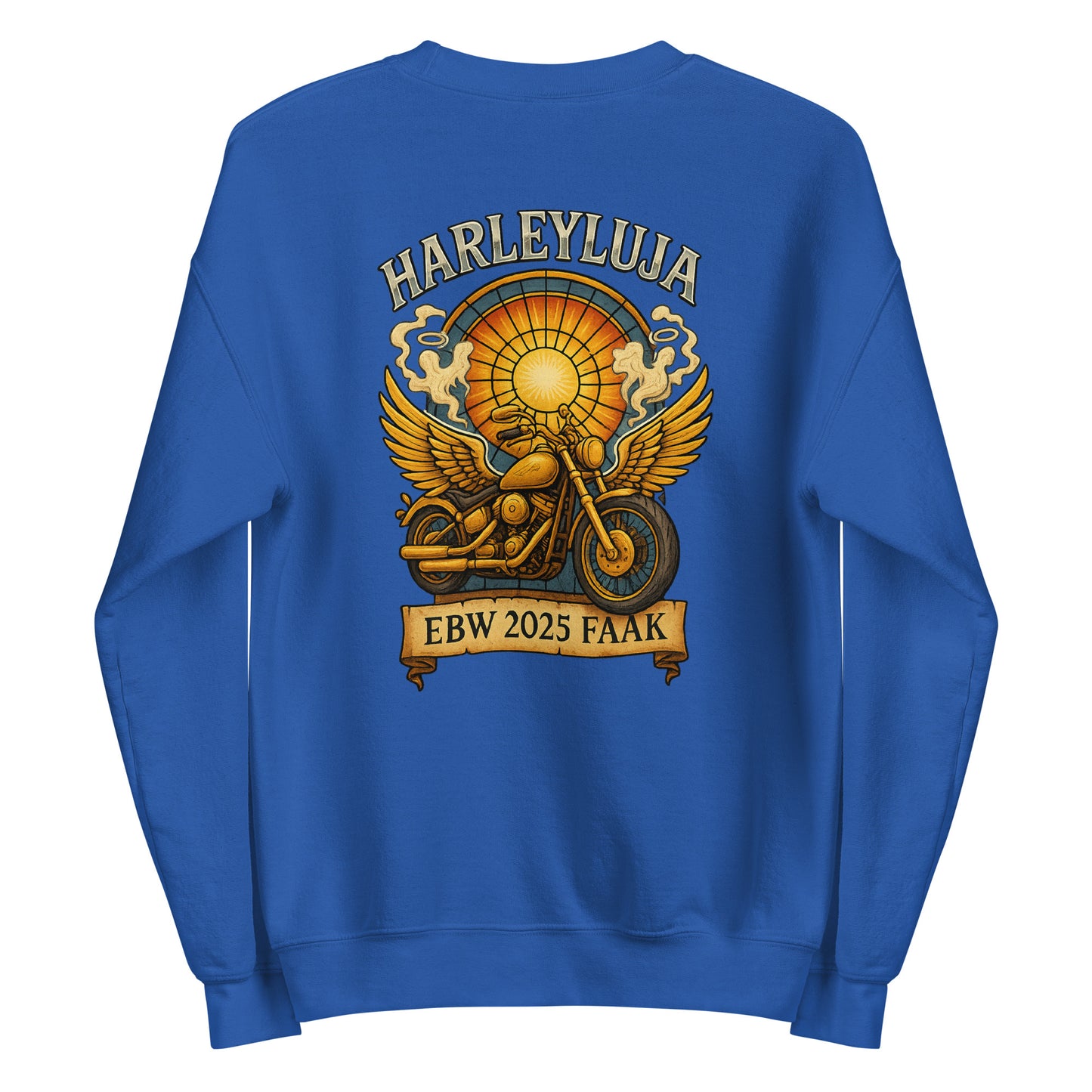 Harleyluja – Faakersee Edition 2025 - Unisex-Pullover (Backprint)