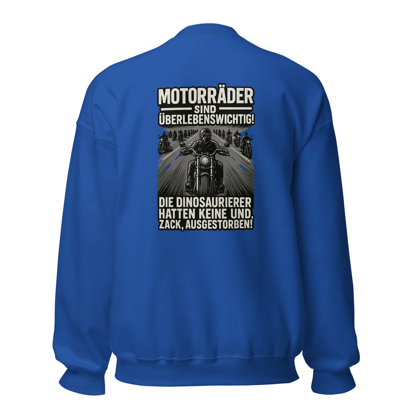 Motorräder sind überlebenswichtig – Biker Backprint Sweater