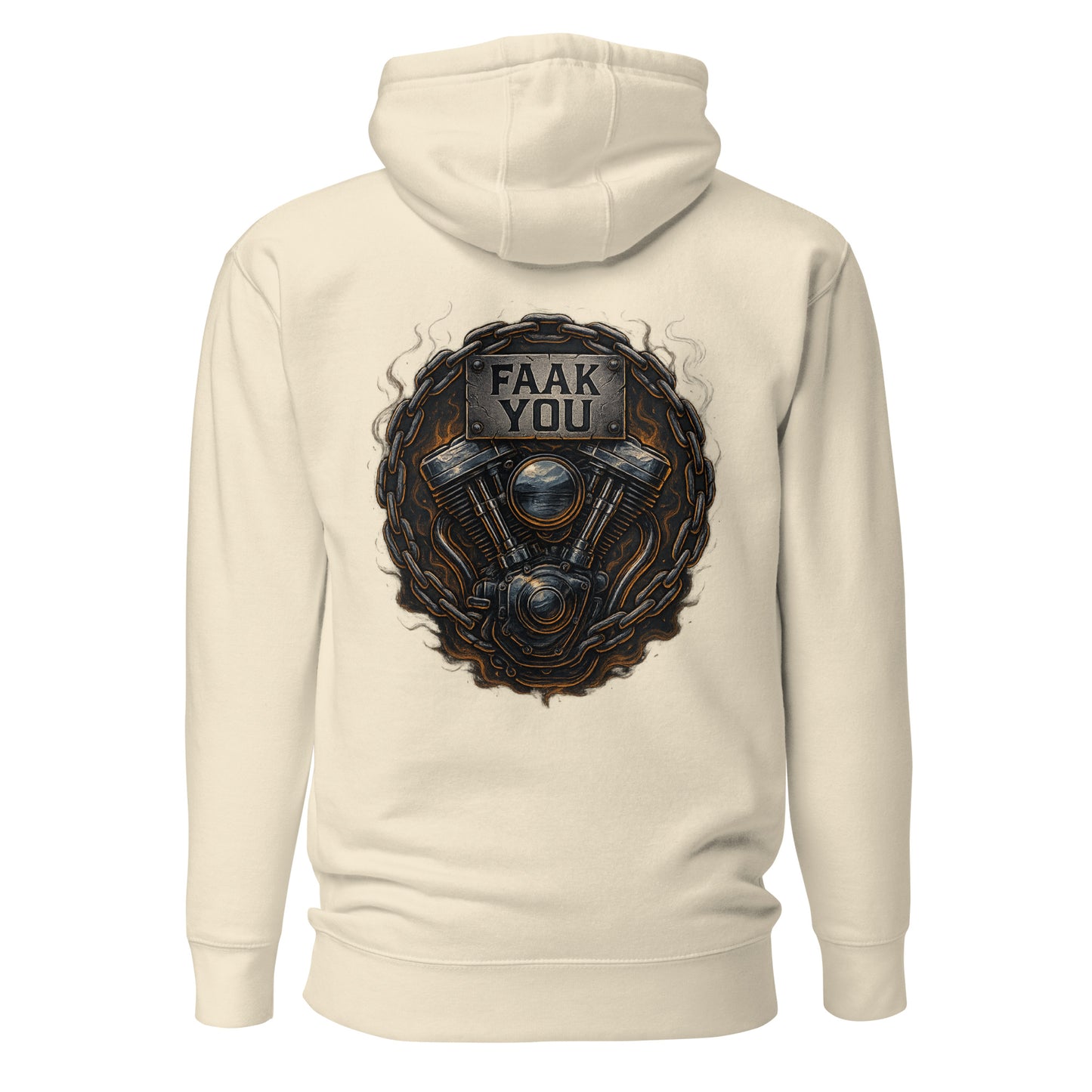 FAAK YOU – V-Twin Statement Backprint – Unisex Hoodie