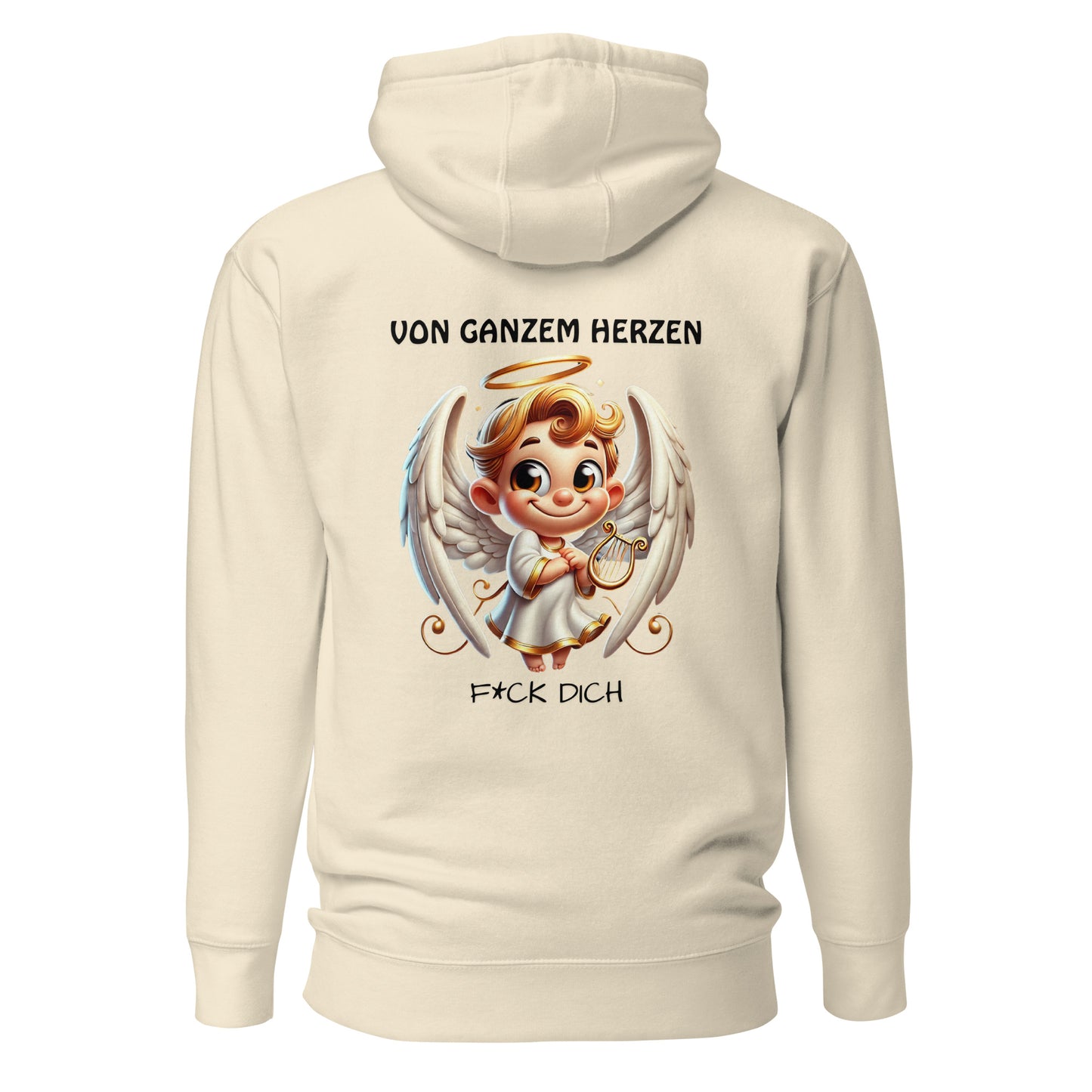 Von ganzem Herzen – F*ck Dich (Angel Edition) – Unisex Hoodie Backprint