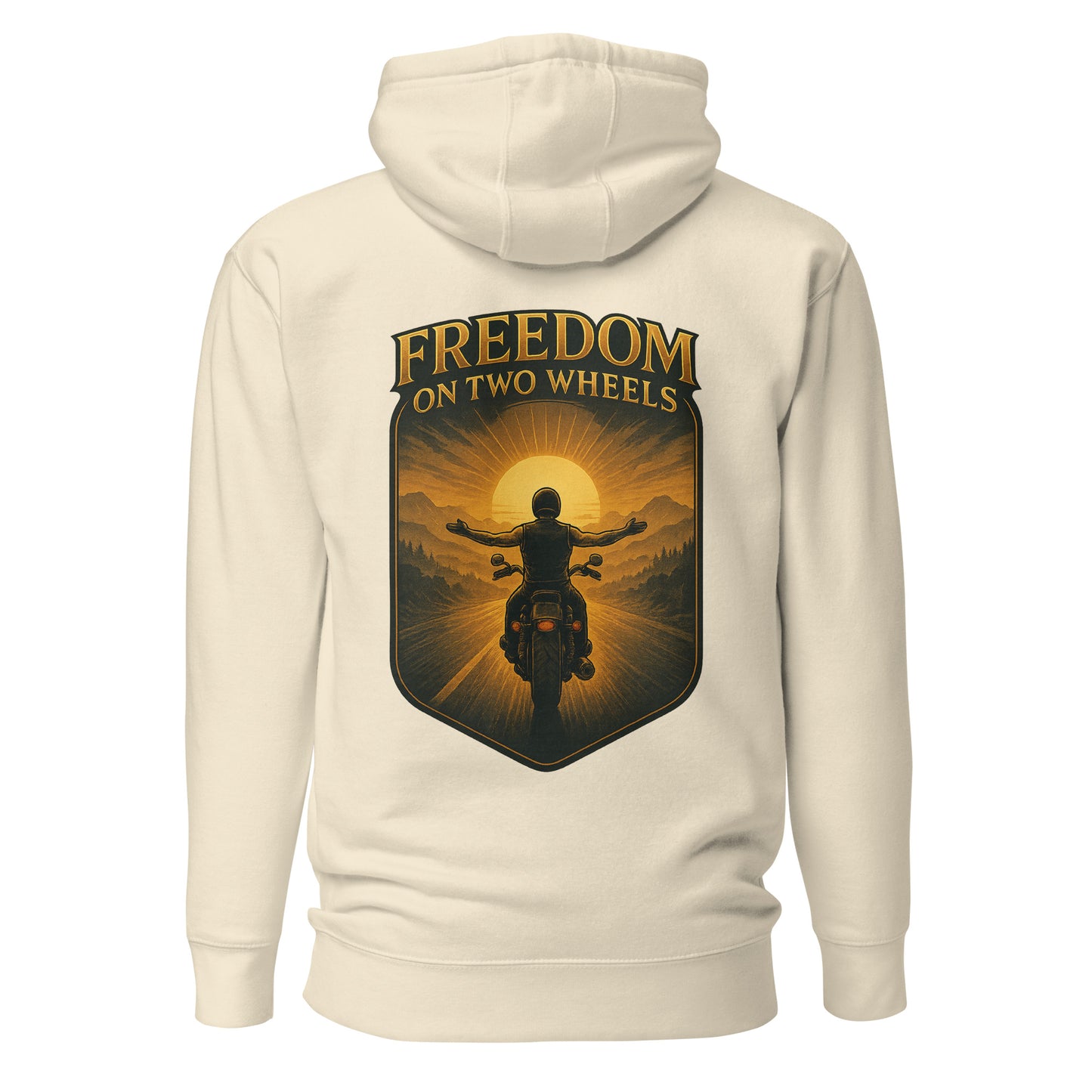 Freedom on Two Wheels - Backprint Unisex Hoodie