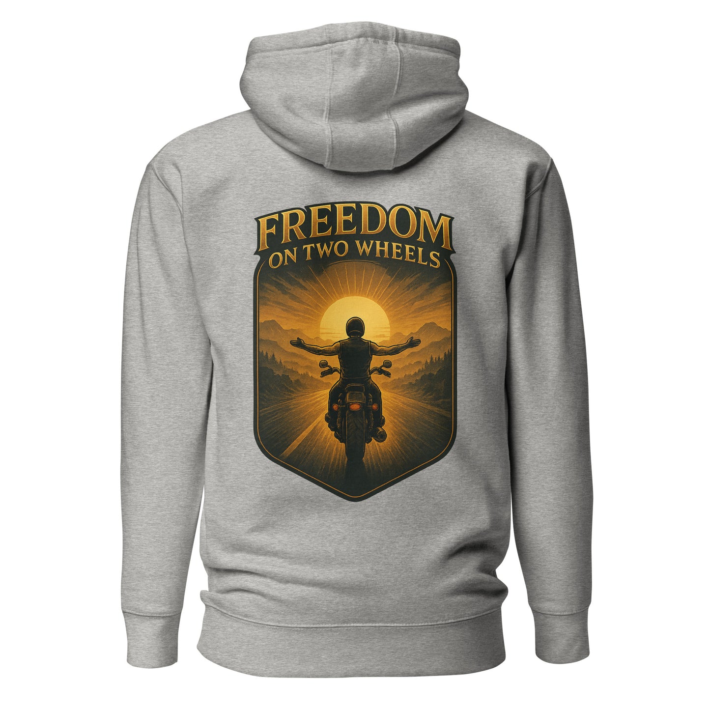 Freedom on Two Wheels - Backprint Unisex Hoodie