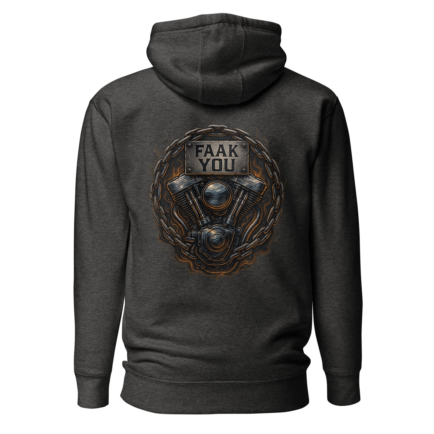 FAAK YOU – V-Twin Statement Backprint – Unisex Hoodie
