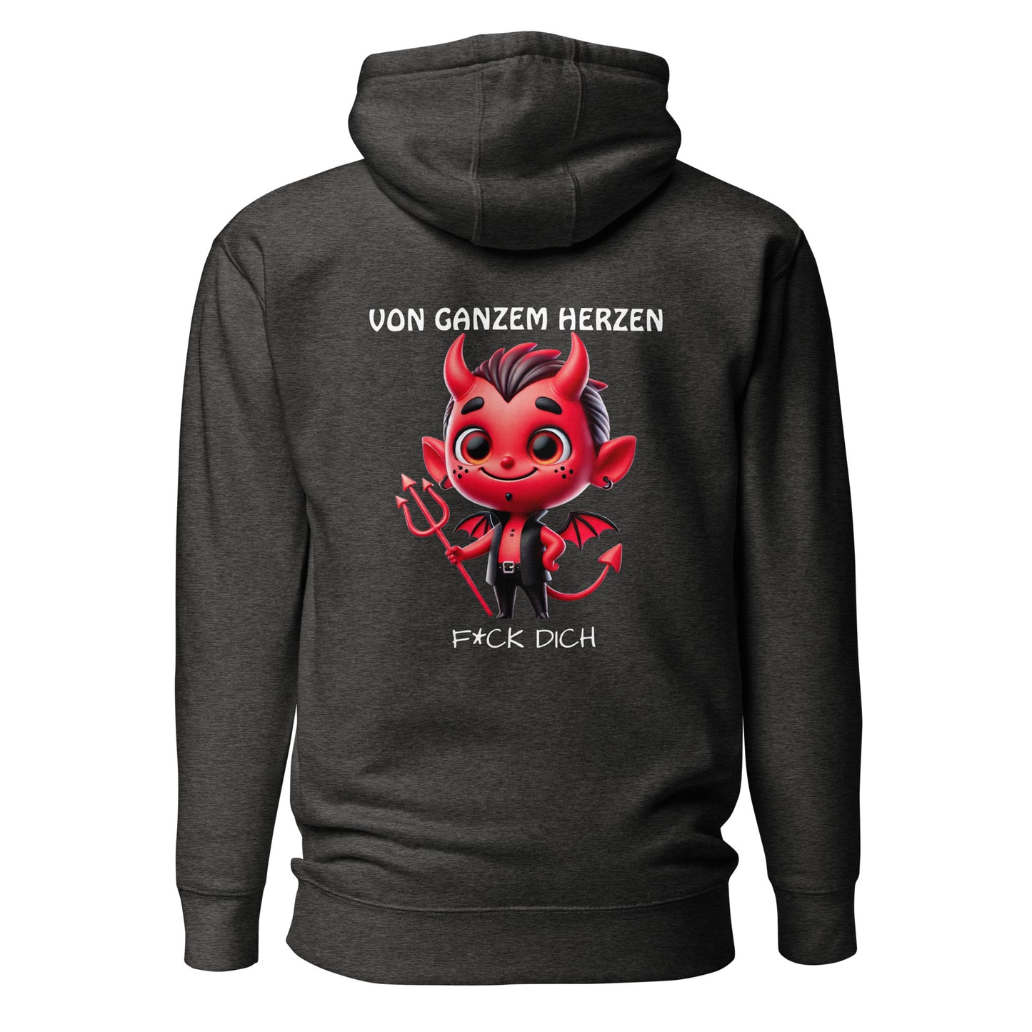 Von ganzem Herzen – F*ck Dich (Devil Edition) – Unisex Hoodie Backprint