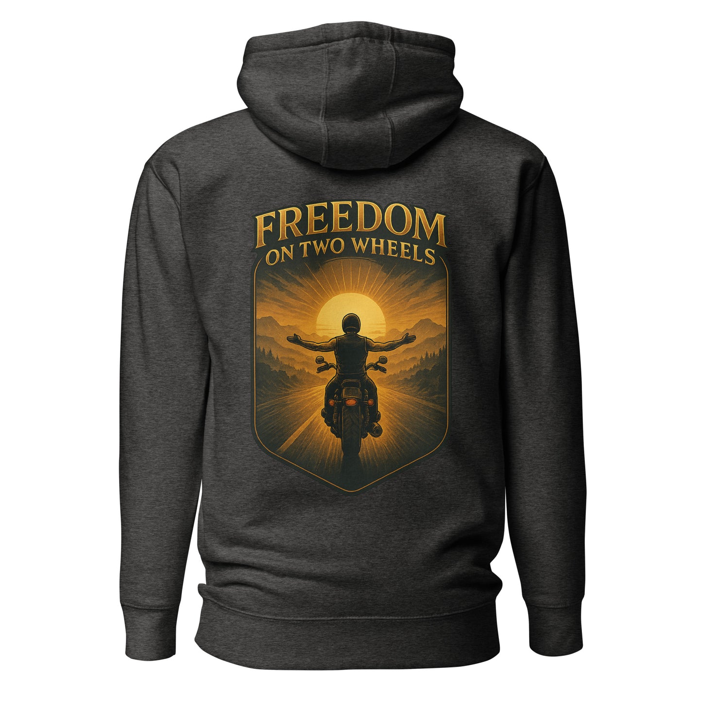 Freedom on Two Wheels - Backprint Unisex Hoodie