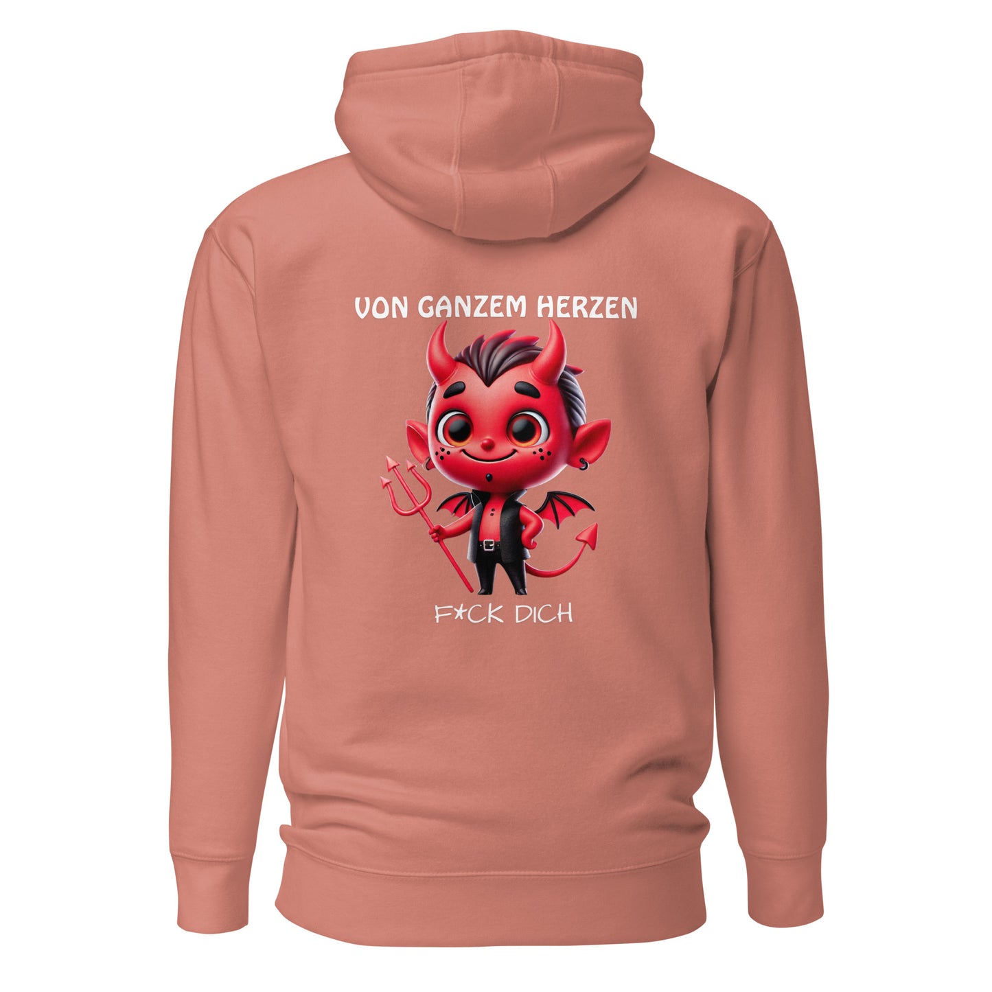 Von ganzem Herzen – F*ck Dich (Devil Edition) – Unisex Hoodie Backprint