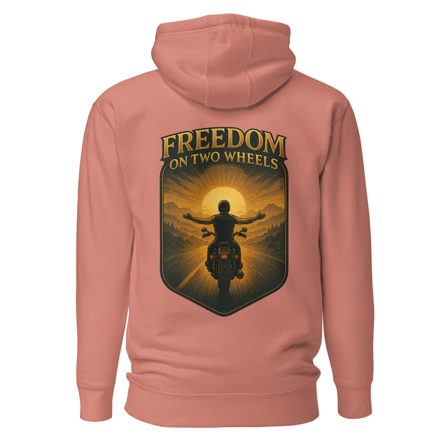 Freedom on Two Wheels - Backprint Unisex Hoodie