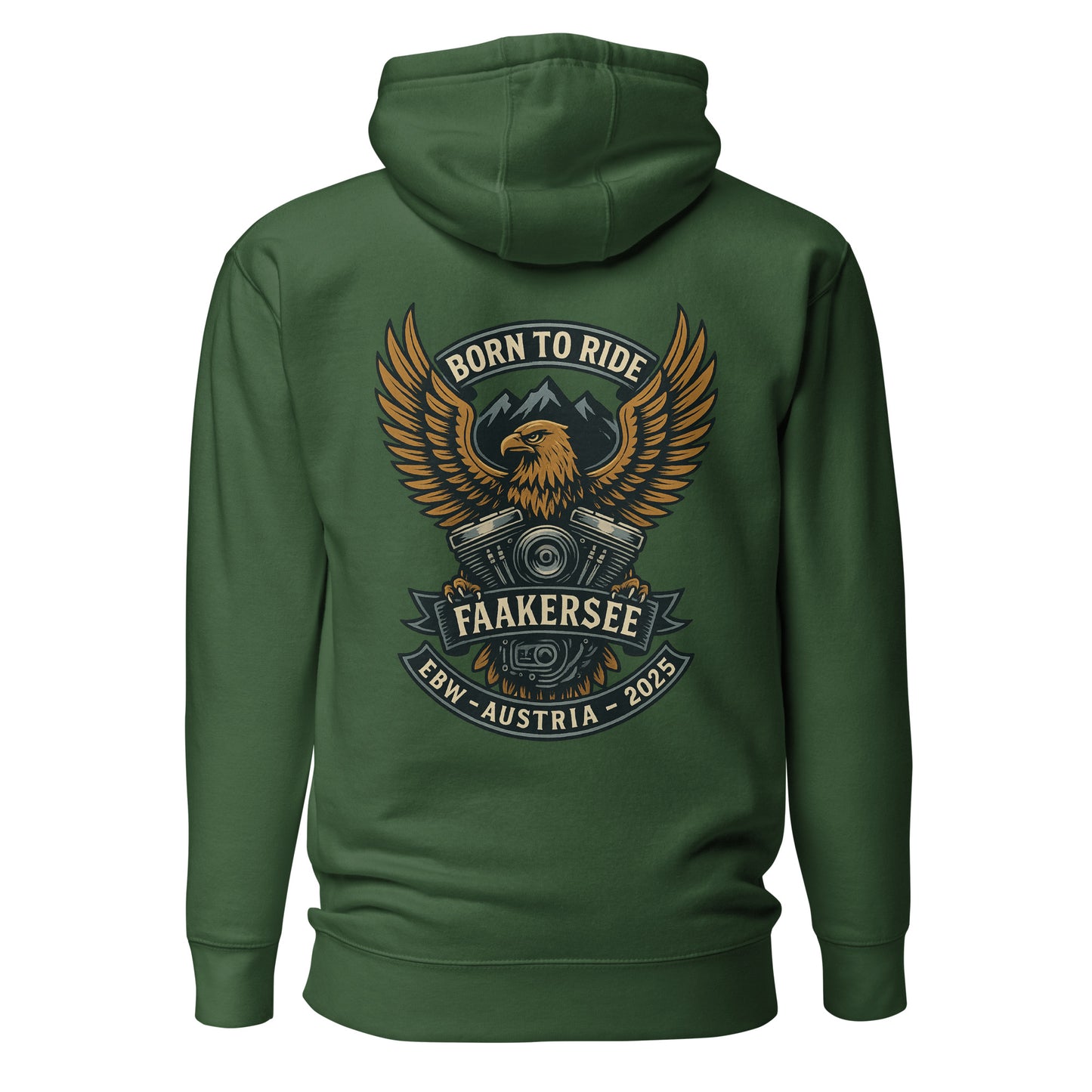 Born to Ride – EBW Faakersee Edition 2025 – Unisex Hoodie – Backprint