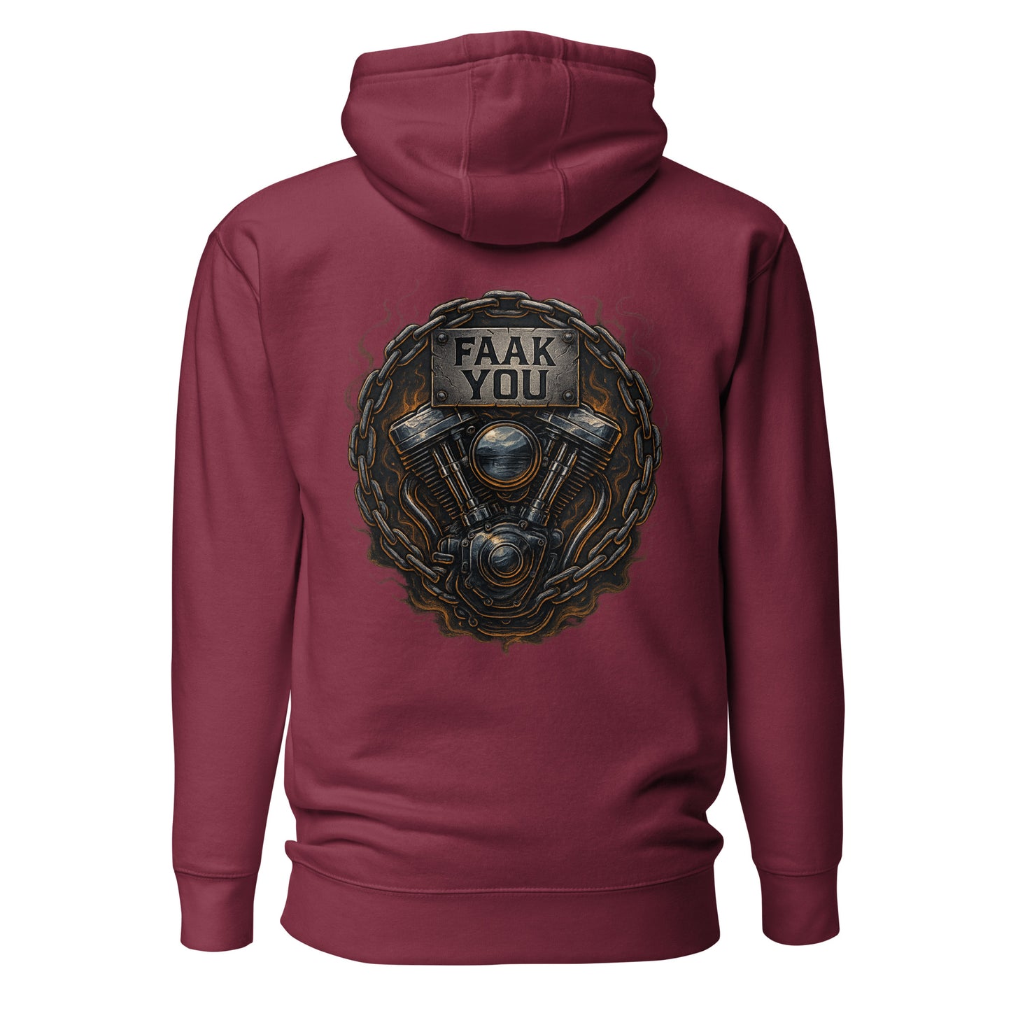 FAAK YOU – V-Twin Statement Backprint – Unisex Hoodie