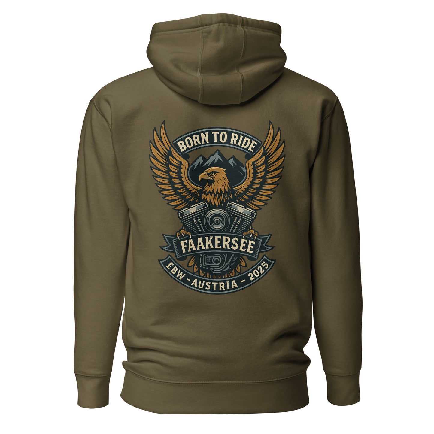 Born to Ride – EBW Faakersee Edition 2025 – Unisex Hoodie – Backprint