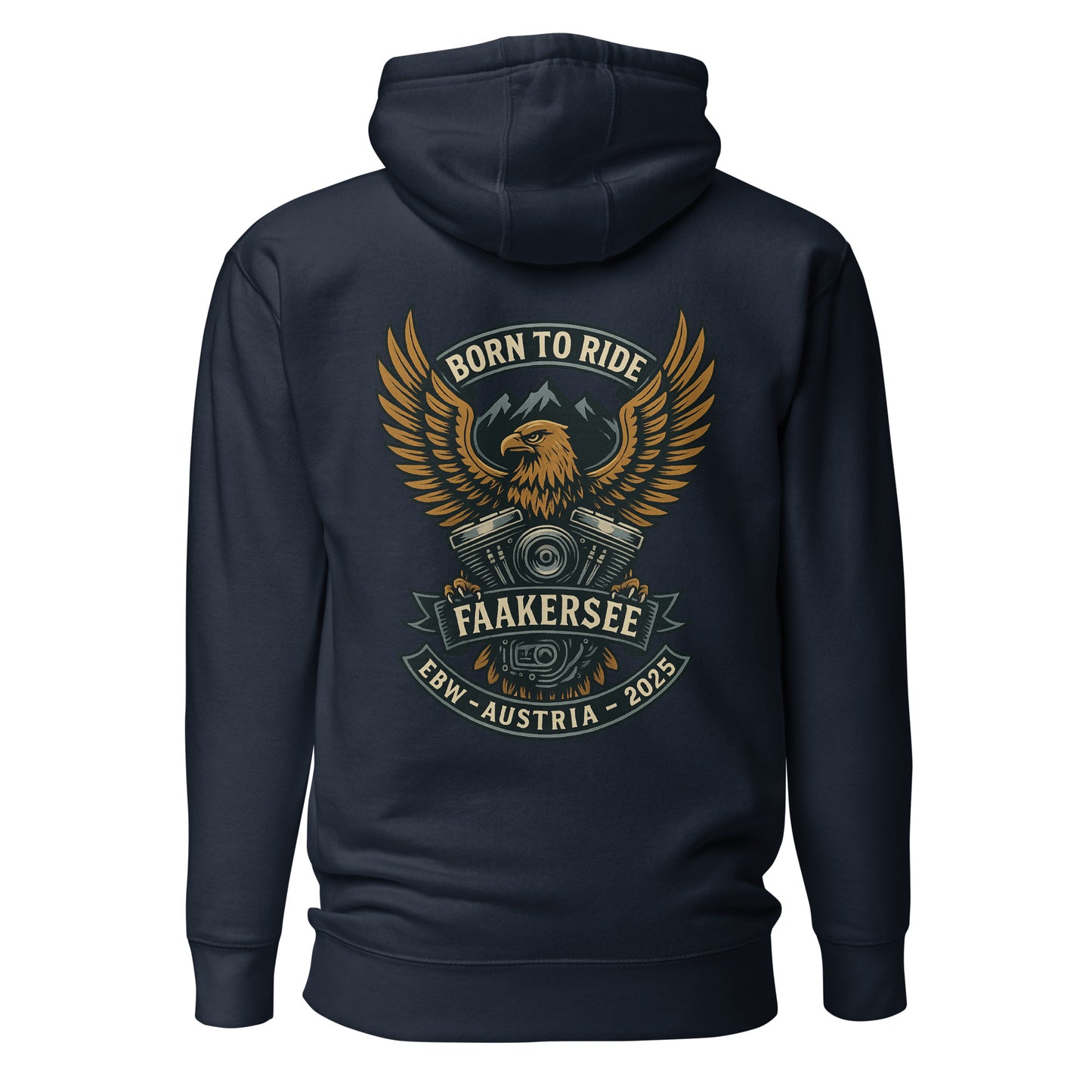 Born to Ride – EBW Faakersee Edition 2025 – Unisex Hoodie – Backprint