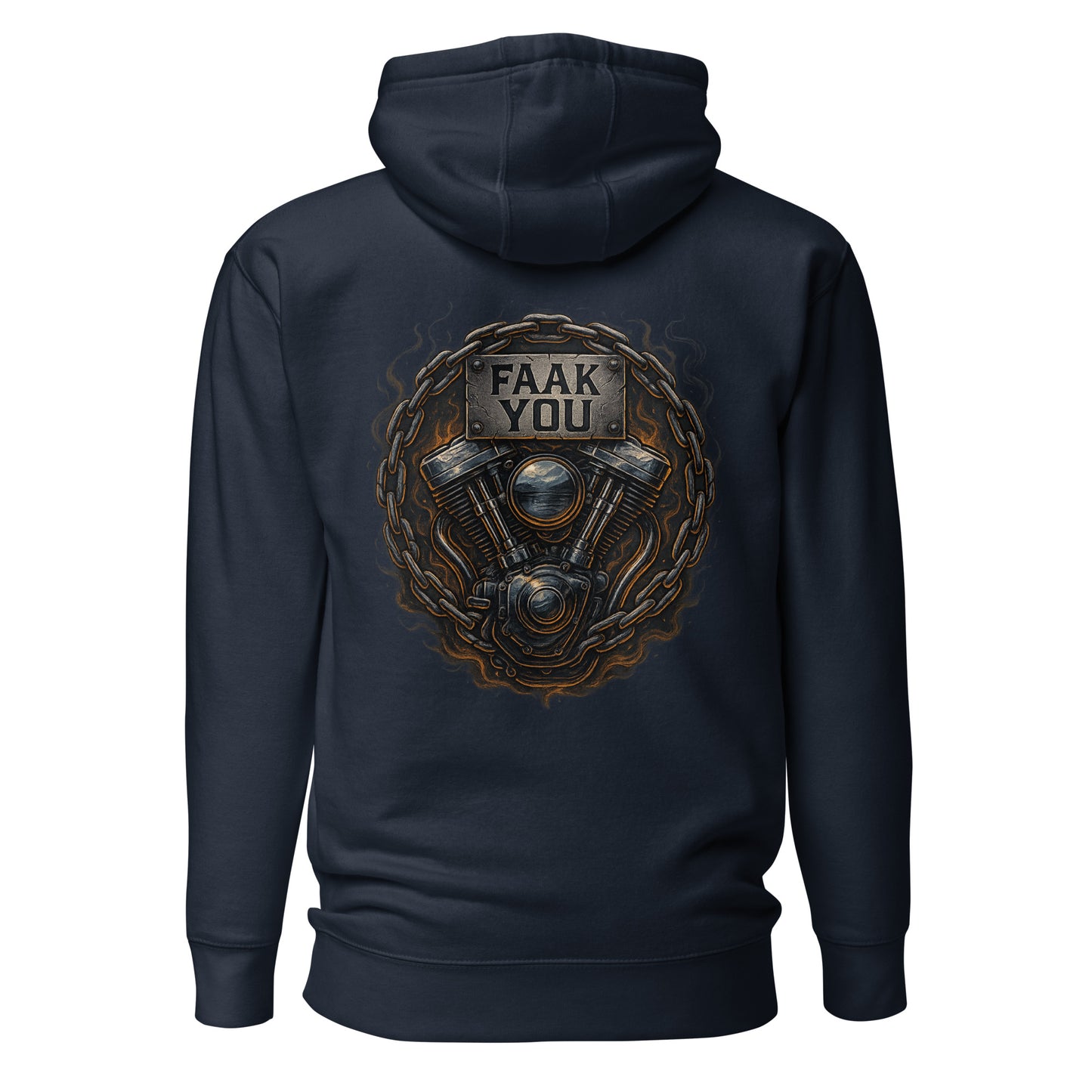 FAAK YOU – V-Twin Statement Backprint – Unisex Hoodie