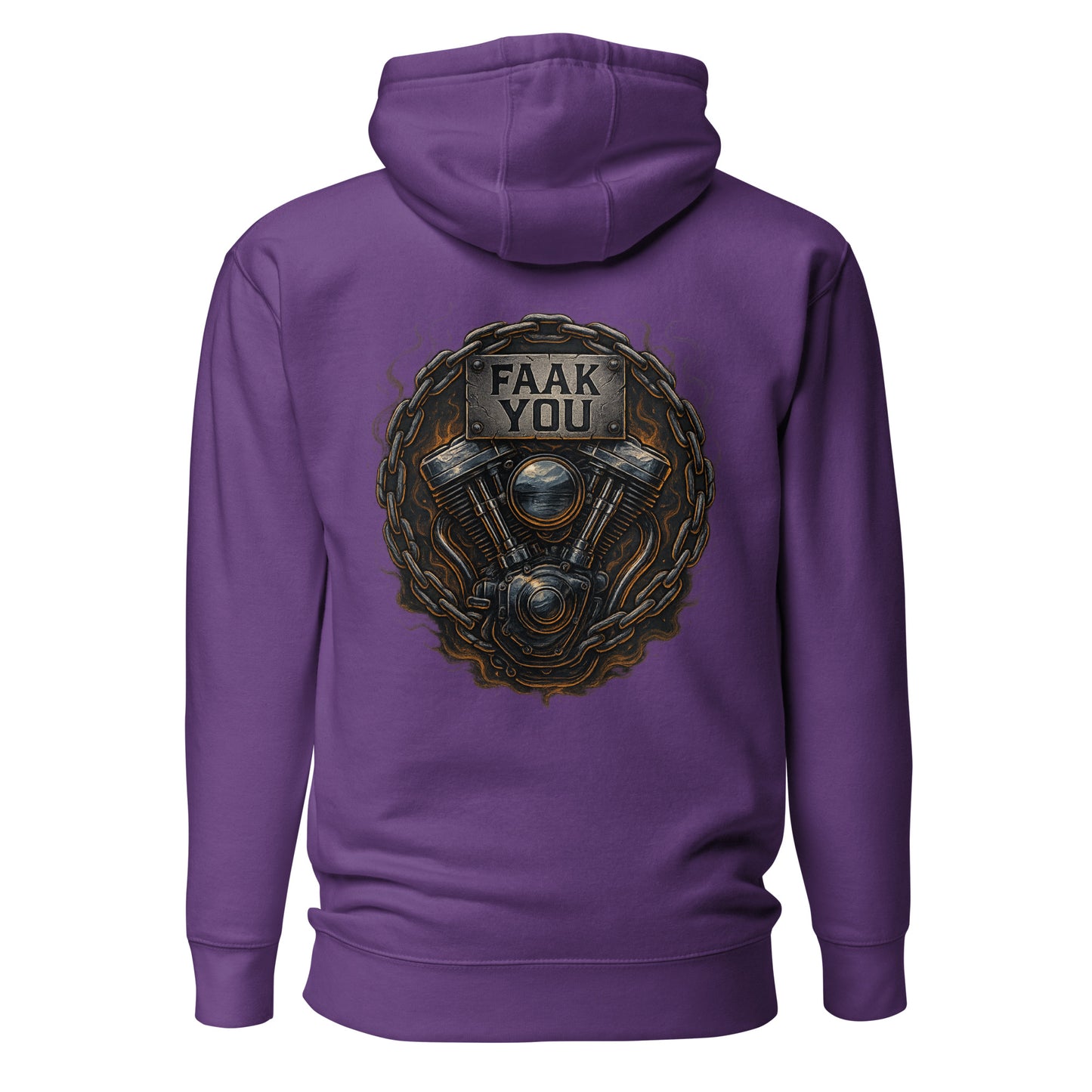 FAAK YOU – V-Twin Statement Backprint – Unisex Hoodie