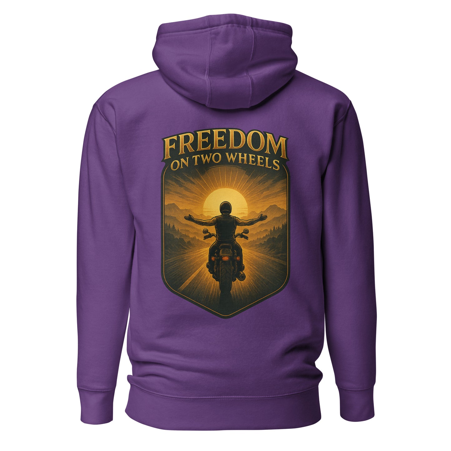 Freedom on Two Wheels - Backprint Unisex Hoodie