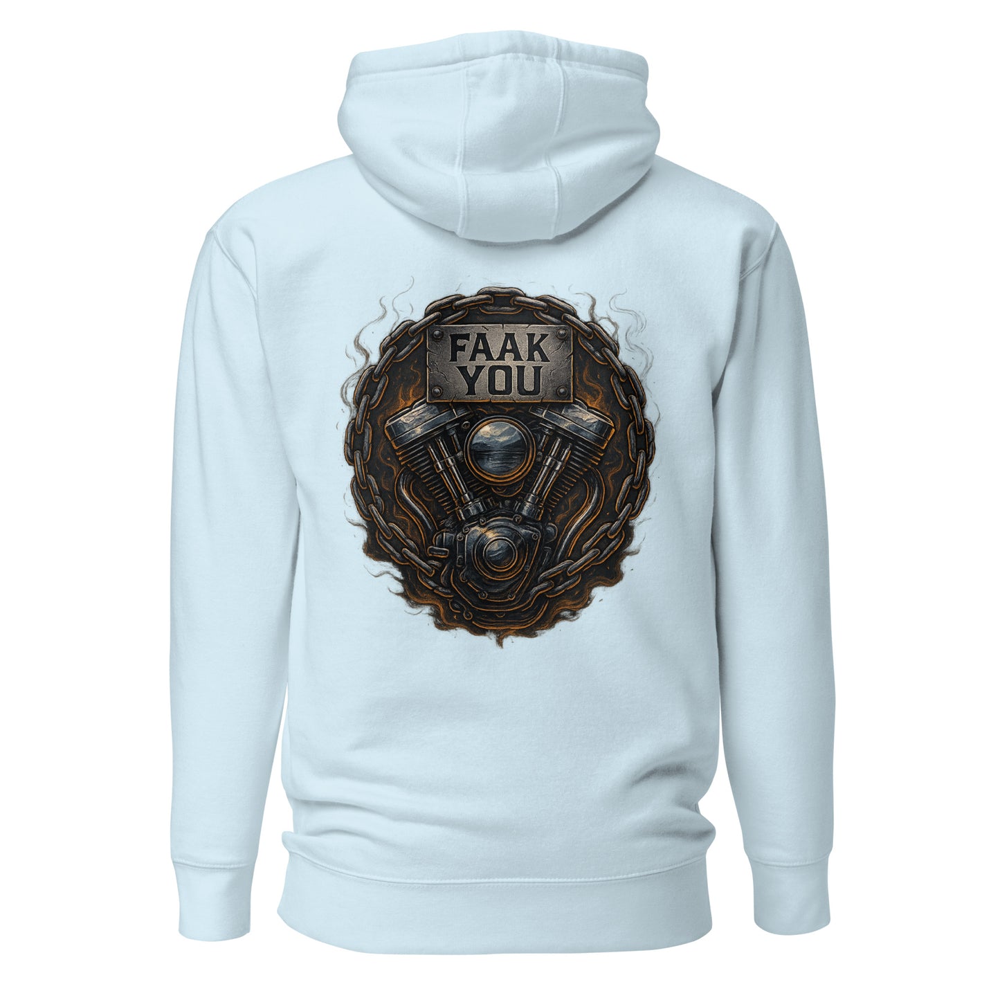 FAAK YOU – V-Twin Statement Backprint – Unisex Hoodie