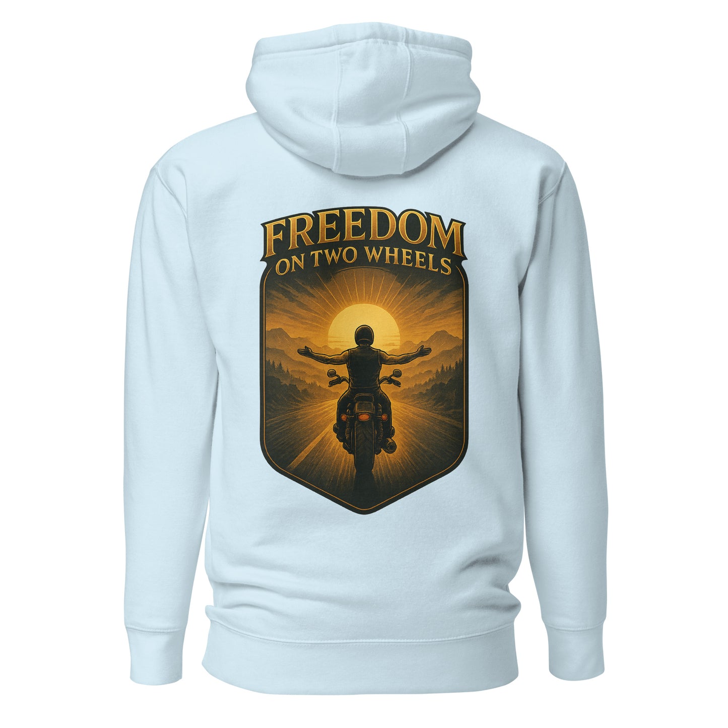 Freedom on Two Wheels - Backprint Unisex Hoodie