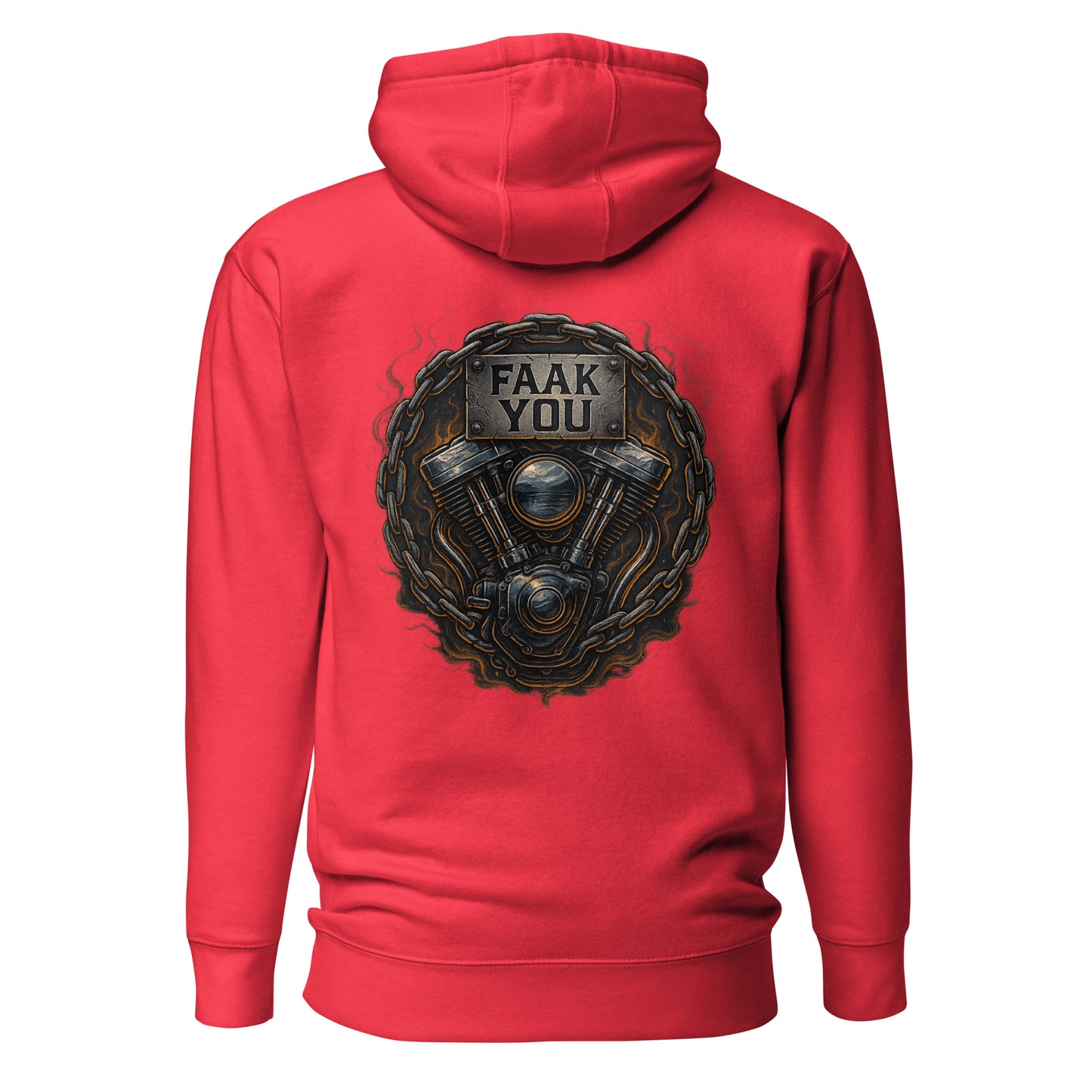 FAAK YOU – V-Twin Statement Backprint – Unisex Hoodie