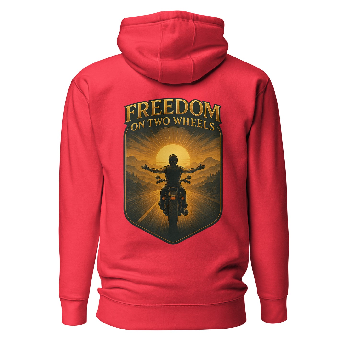 Freedom on Two Wheels - Backprint Unisex Hoodie