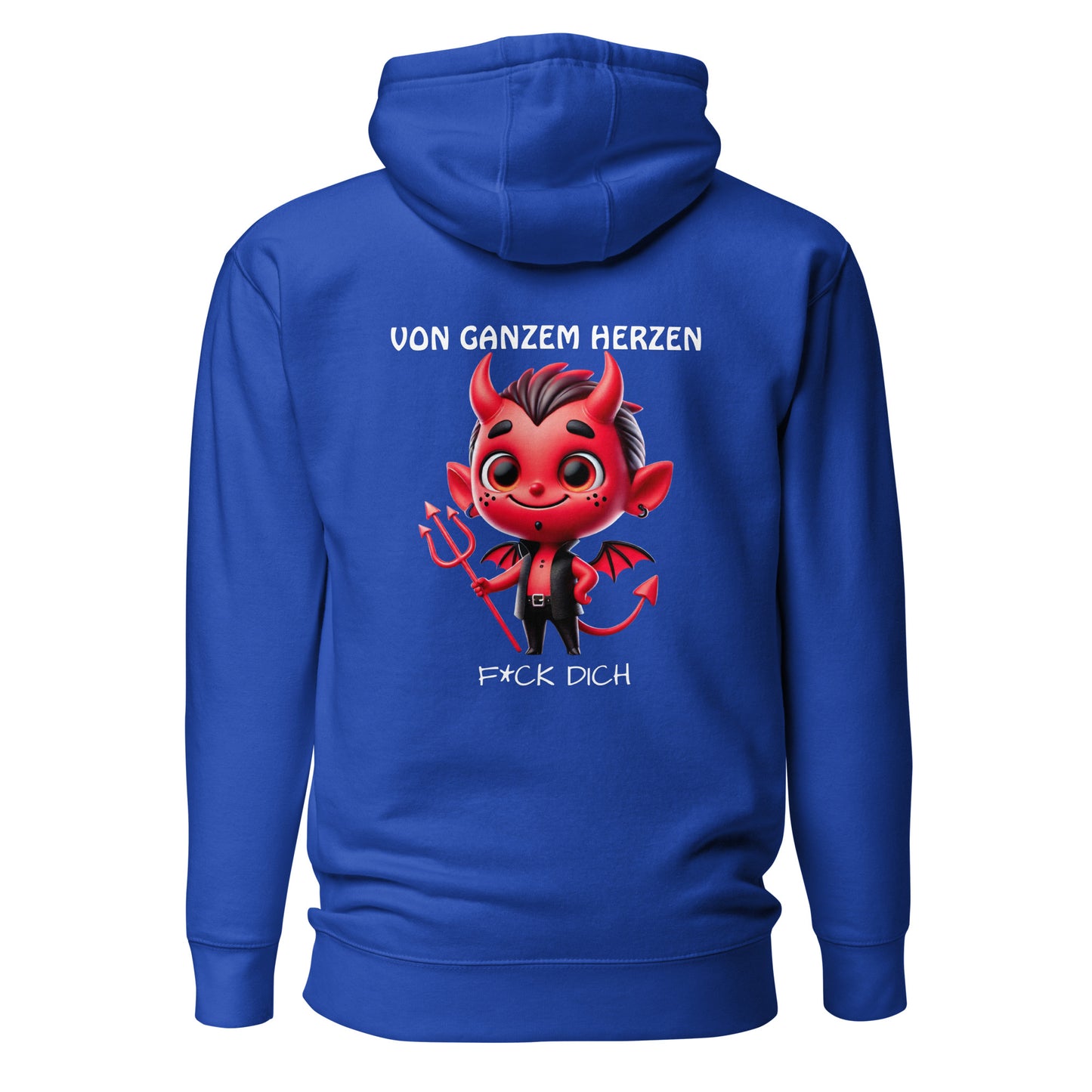 Von ganzem Herzen – F*ck Dich (Devil Edition) – Unisex Hoodie Backprint