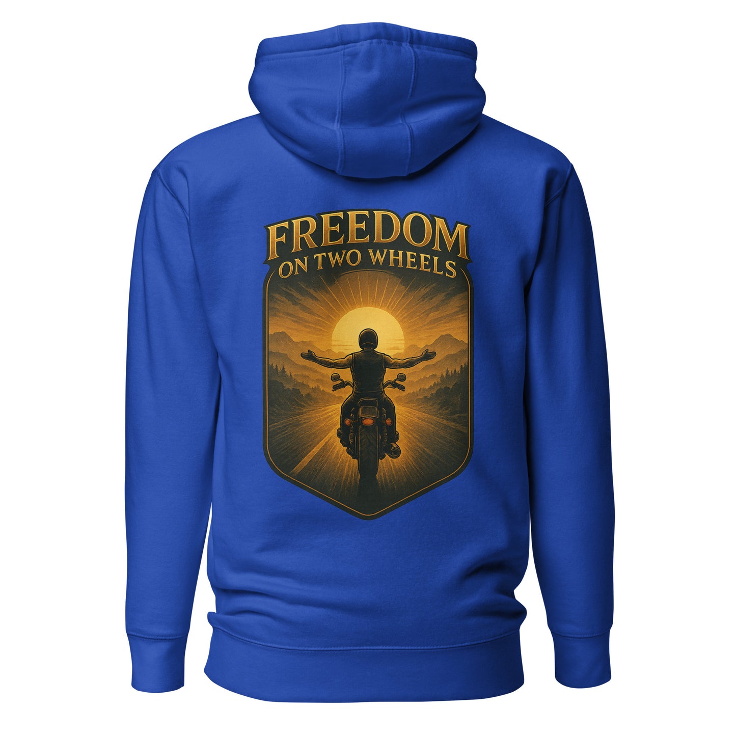 Freedom on Two Wheels - Backprint Unisex Hoodie