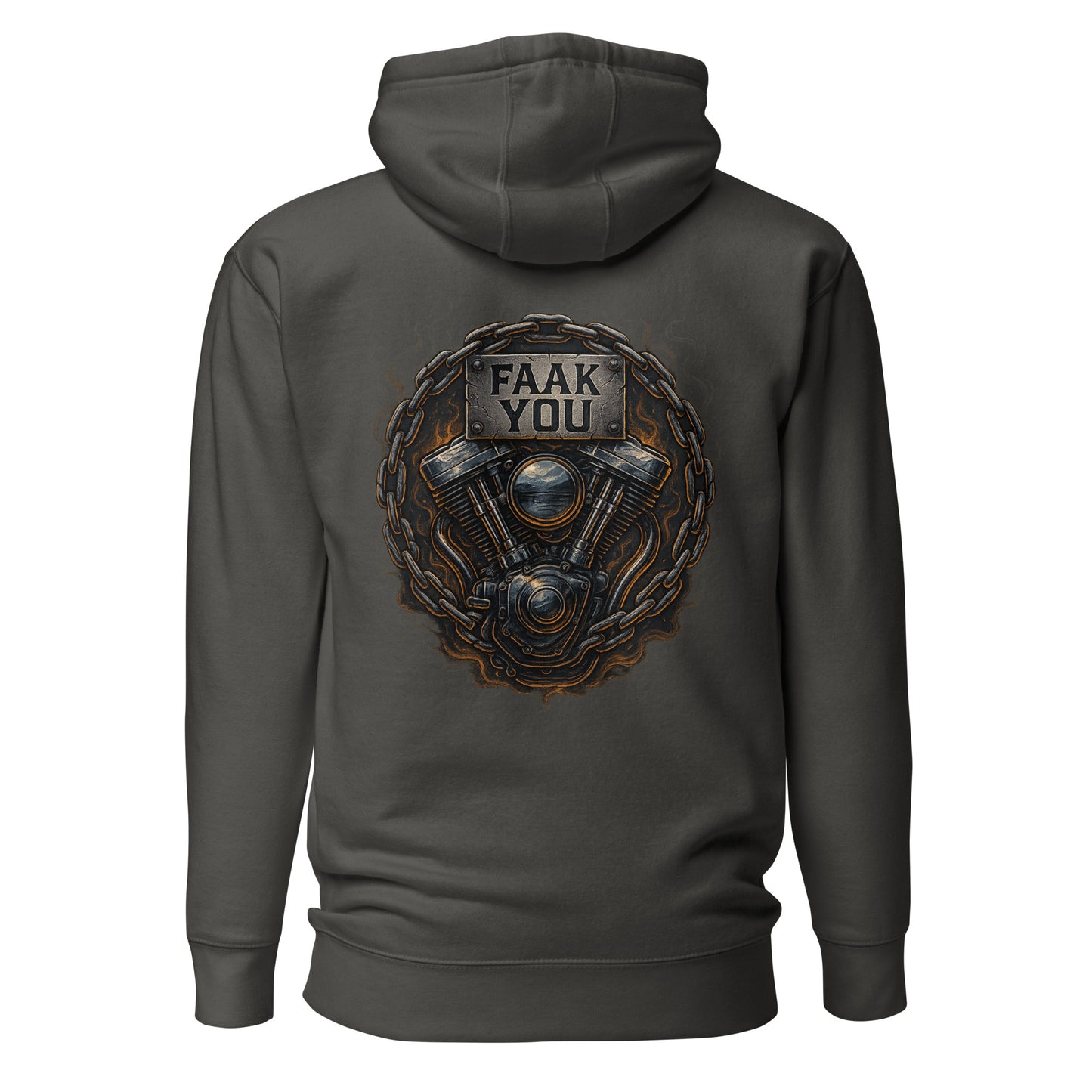FAAK YOU – V-Twin Statement Backprint – Unisex Hoodie