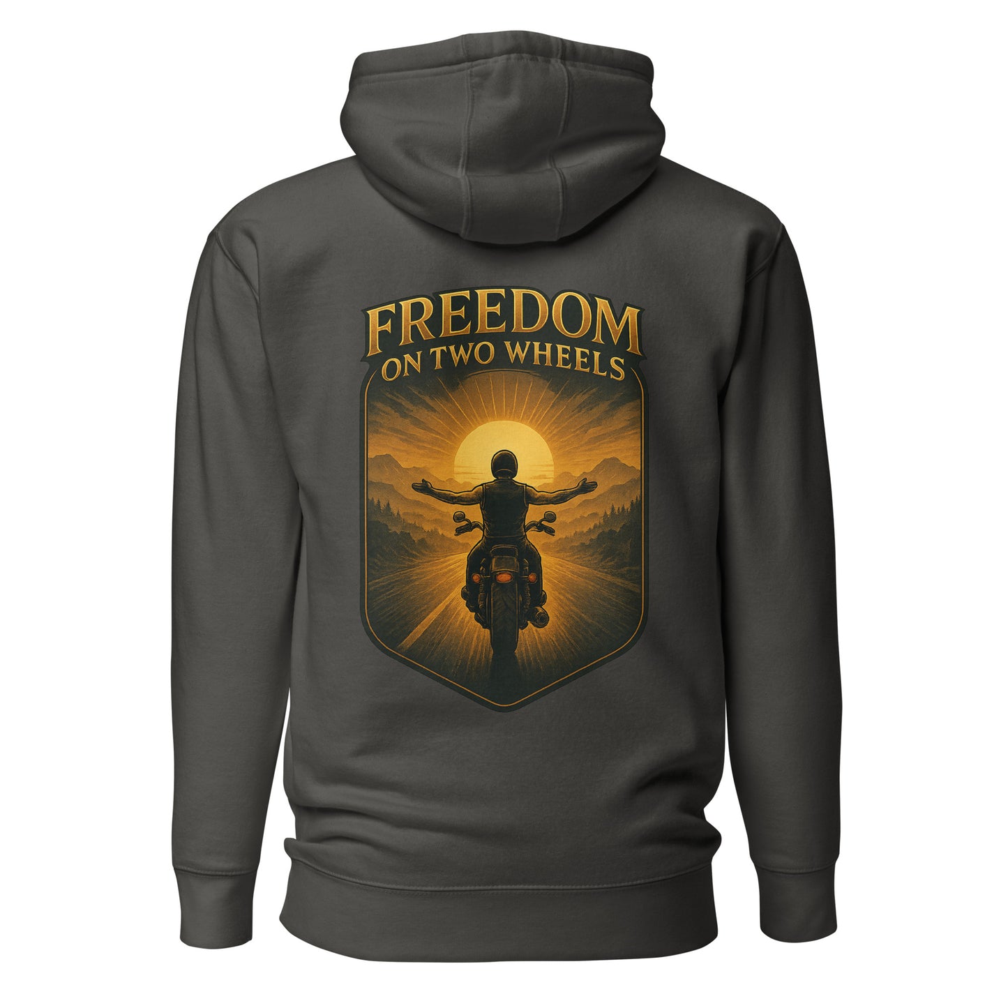 Freedom on Two Wheels - Backprint Unisex Hoodie
