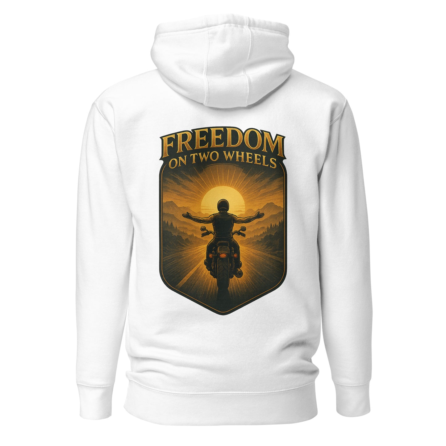 Freedom on Two Wheels - Backprint Unisex Hoodie