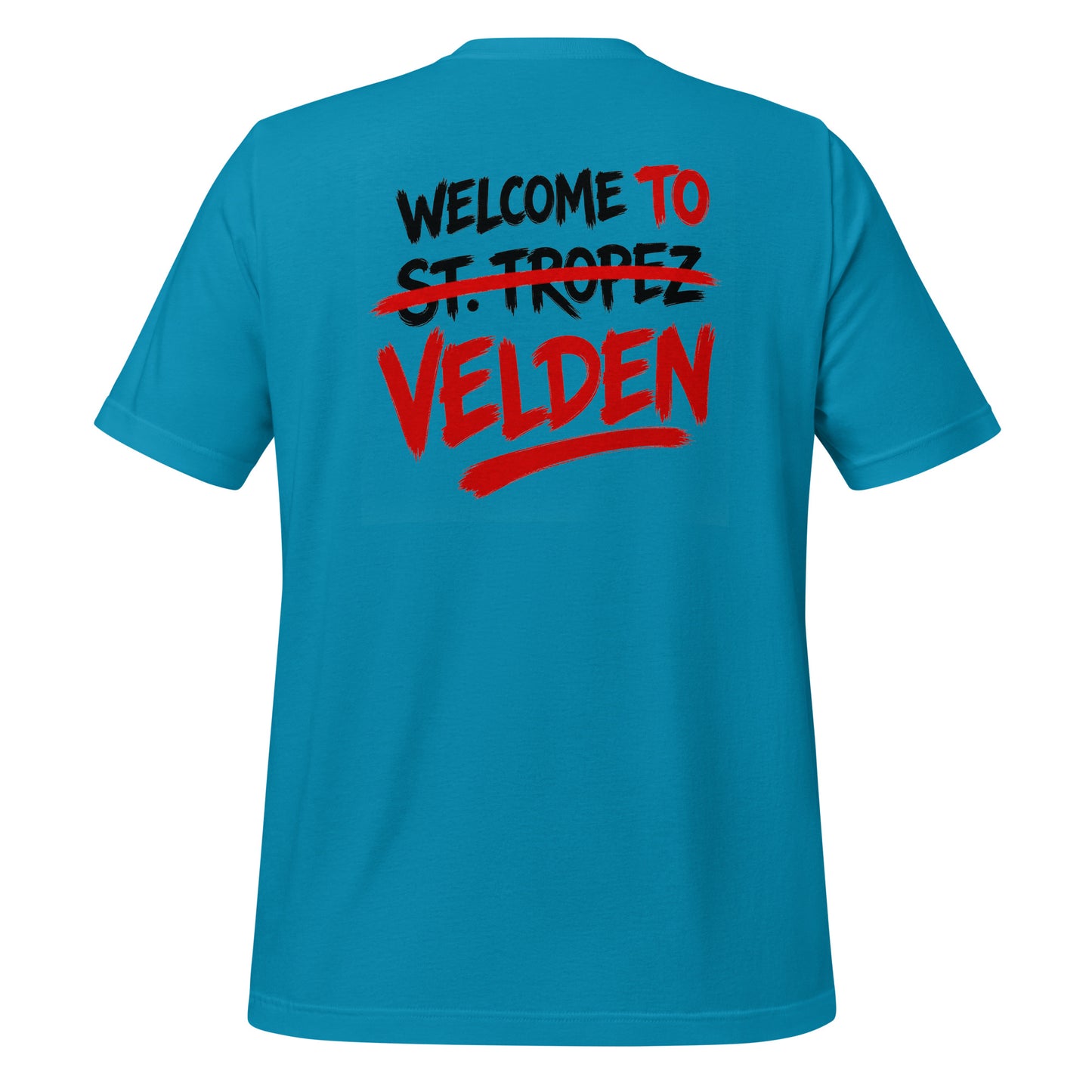 Welcome to Velden – White Night Edition – Unisex T-Shirt Backprint