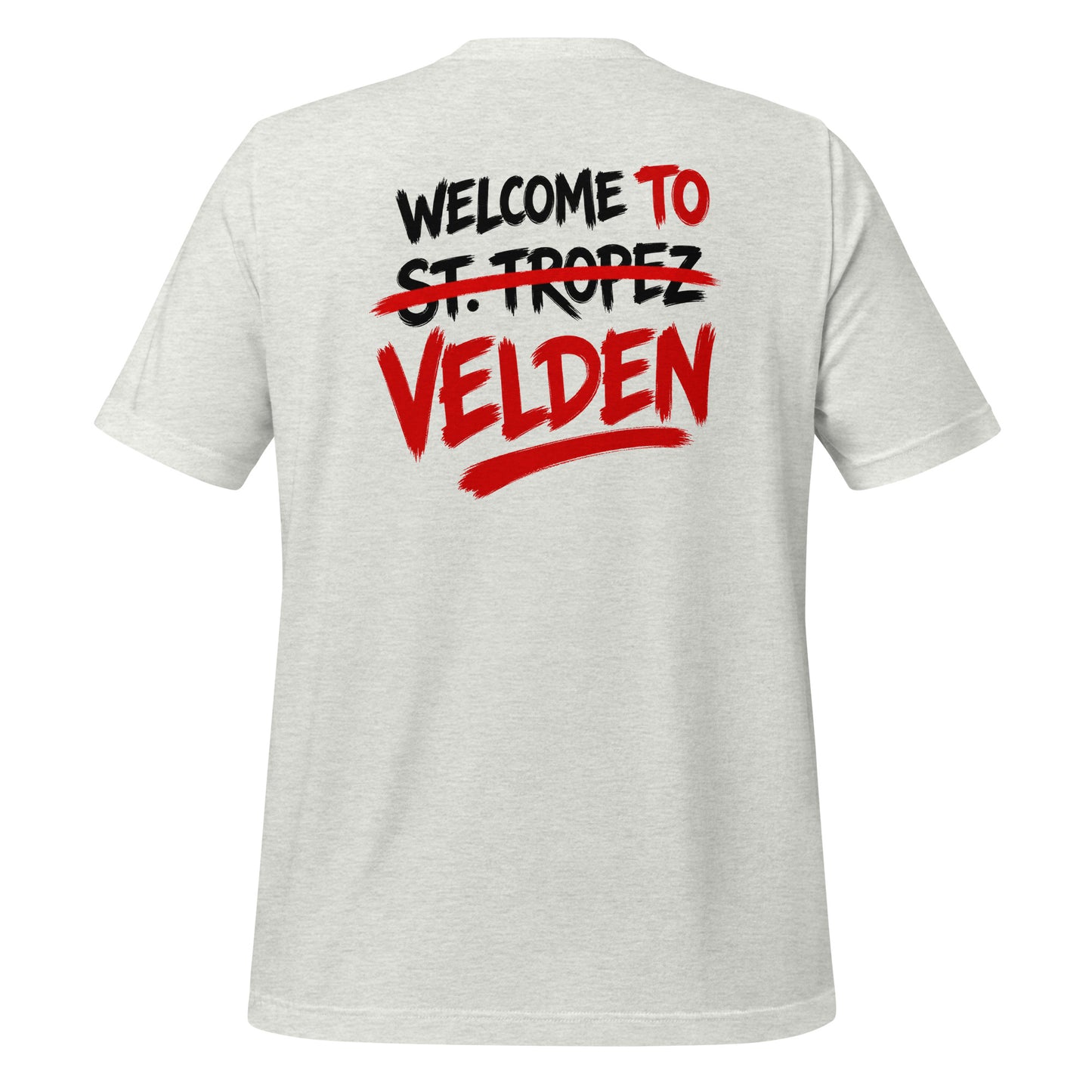 Welcome to Velden – White Night Edition – Unisex T-Shirt Backprint