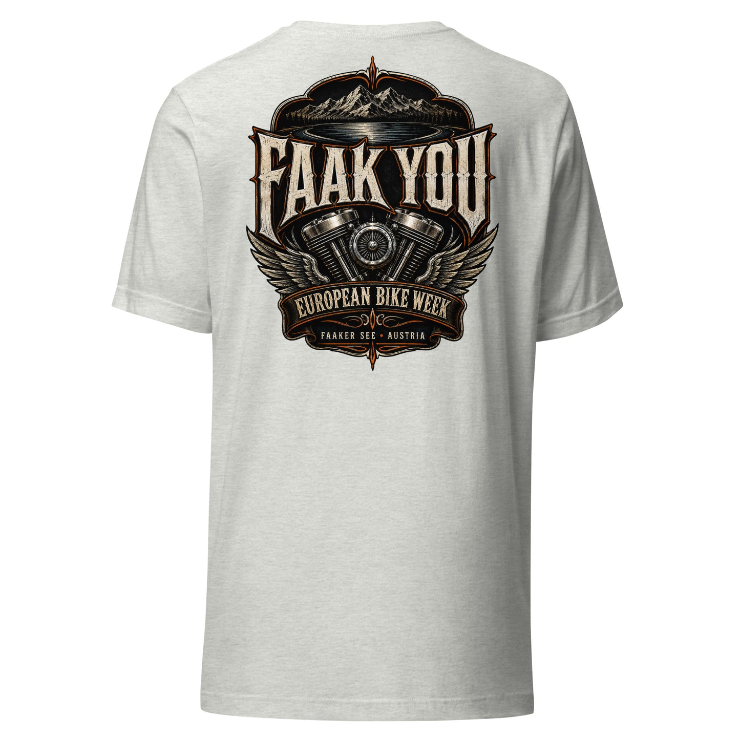 FAAK YOU – European Bike Week – Unisex T-Shirt Backprint