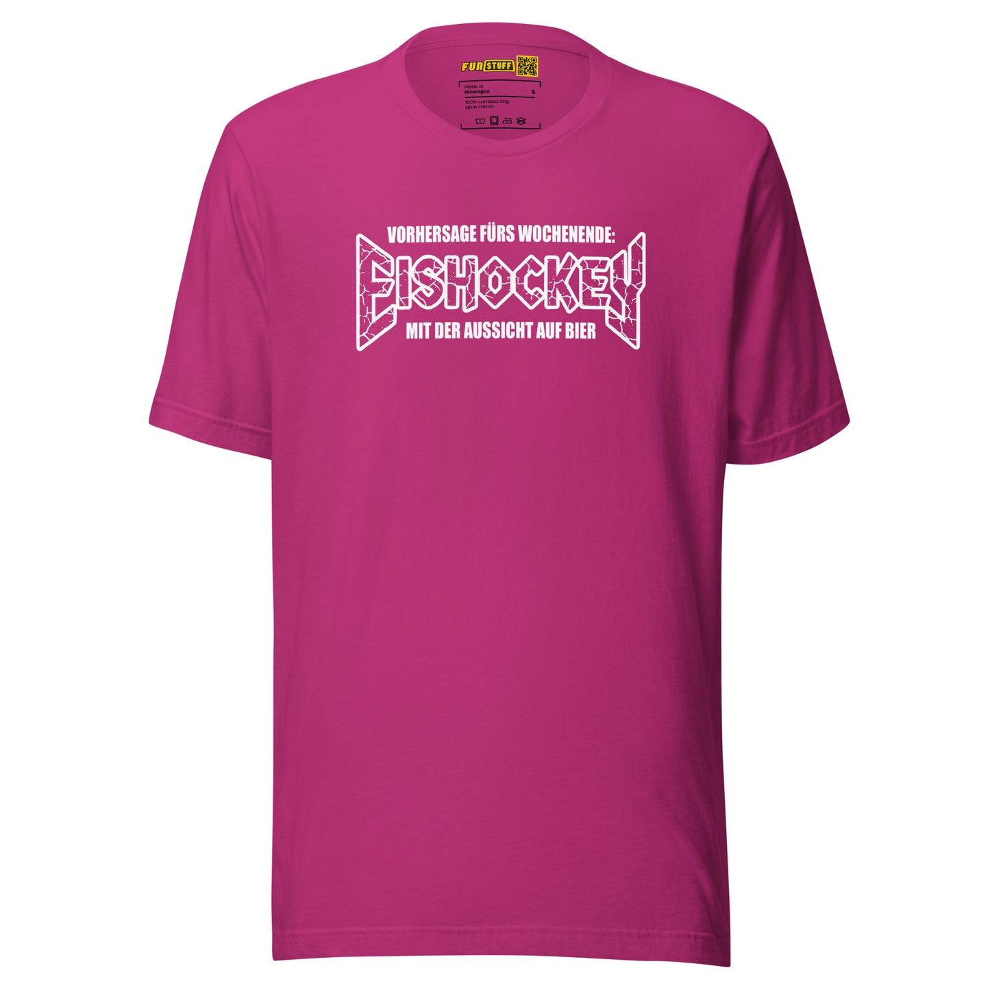 Eishockey mit der Aussicht auf Bier - Unisex T-Shirt