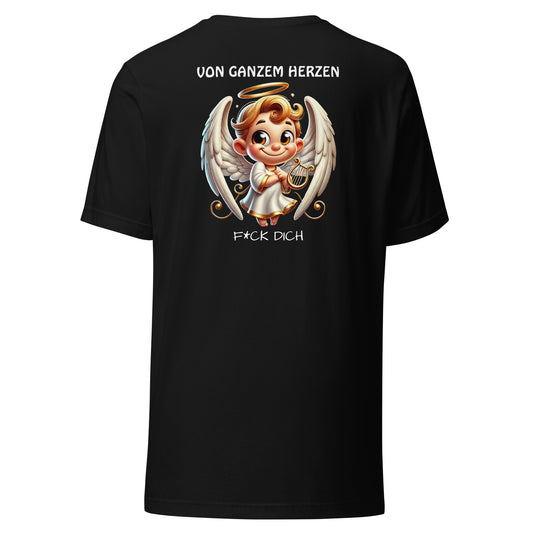 Von ganzem Herzen – F*ck Dich (Angel Edition) – Unisex Shirt Backprint