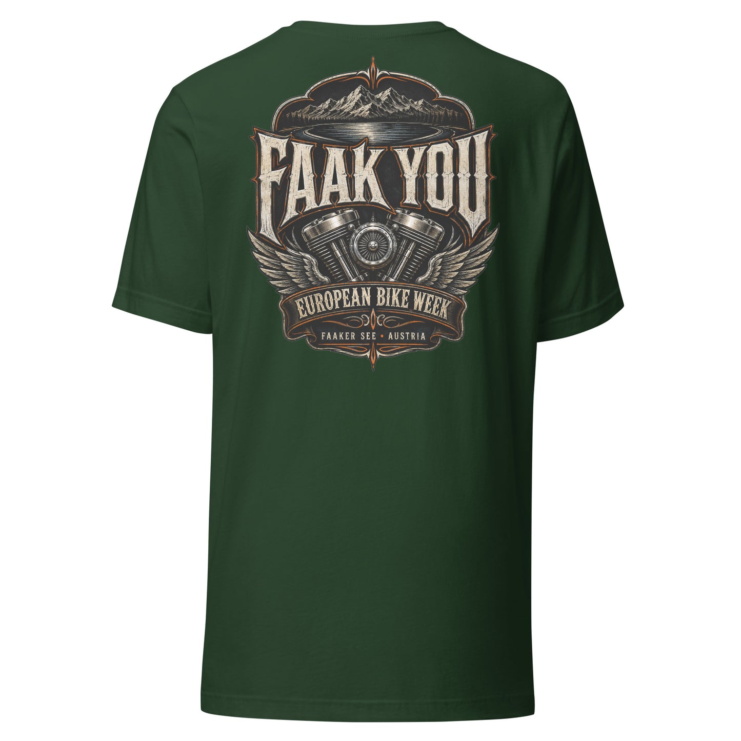 FAAK YOU – European Bike Week – Unisex T-Shirt Backprint