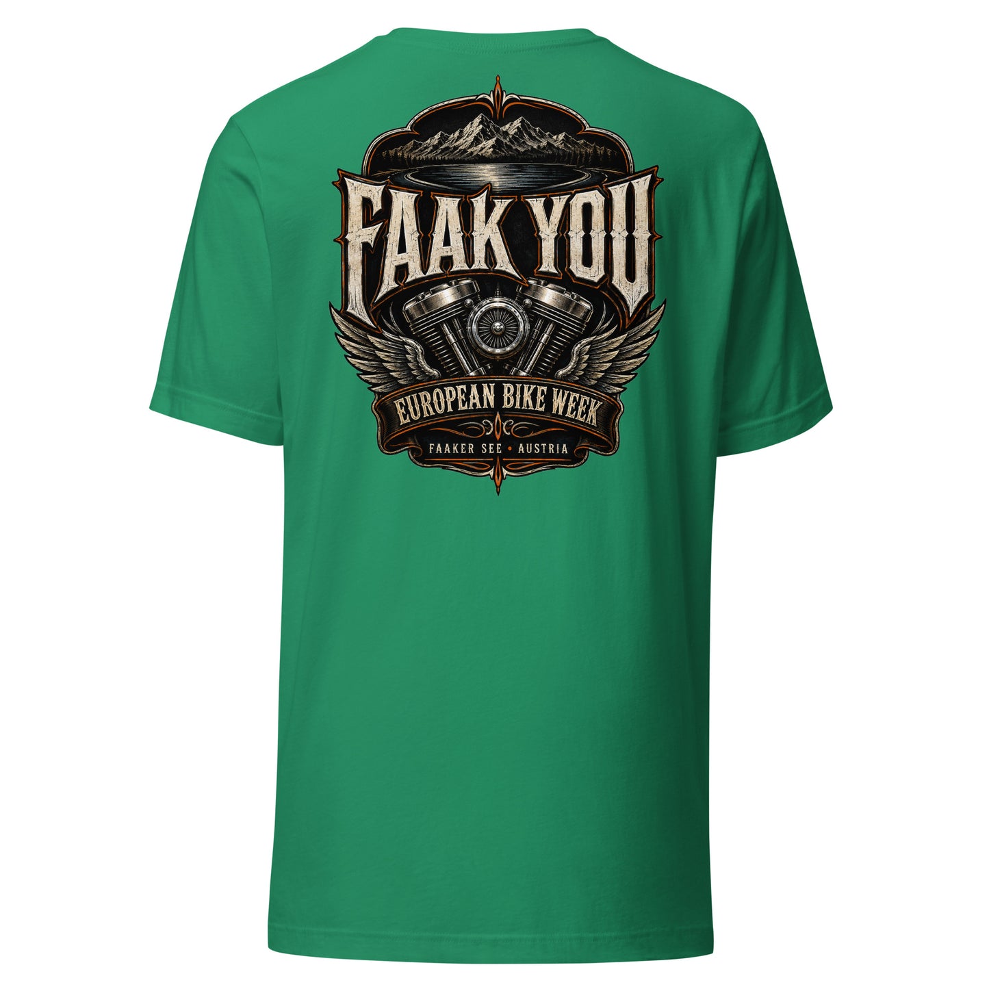 FAAK YOU – European Bike Week – Unisex T-Shirt Backprint