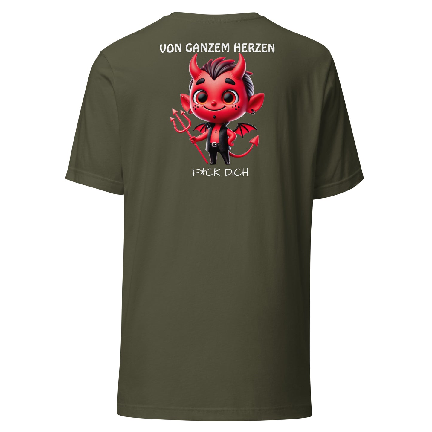 Von ganzem Herzen – F*ck Dich (Devil Edition) – Unisex Shirt Backprint
