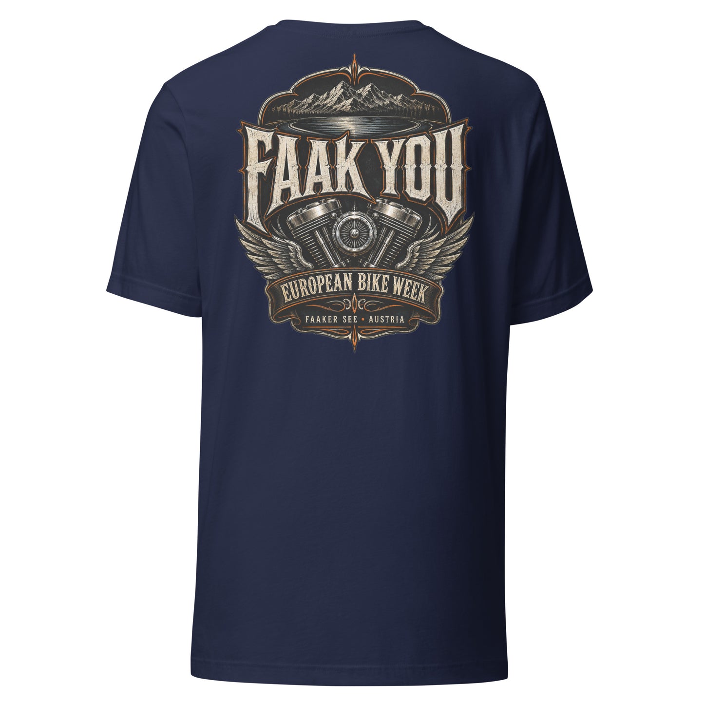 FAAK YOU – European Bike Week – Unisex T-Shirt Backprint