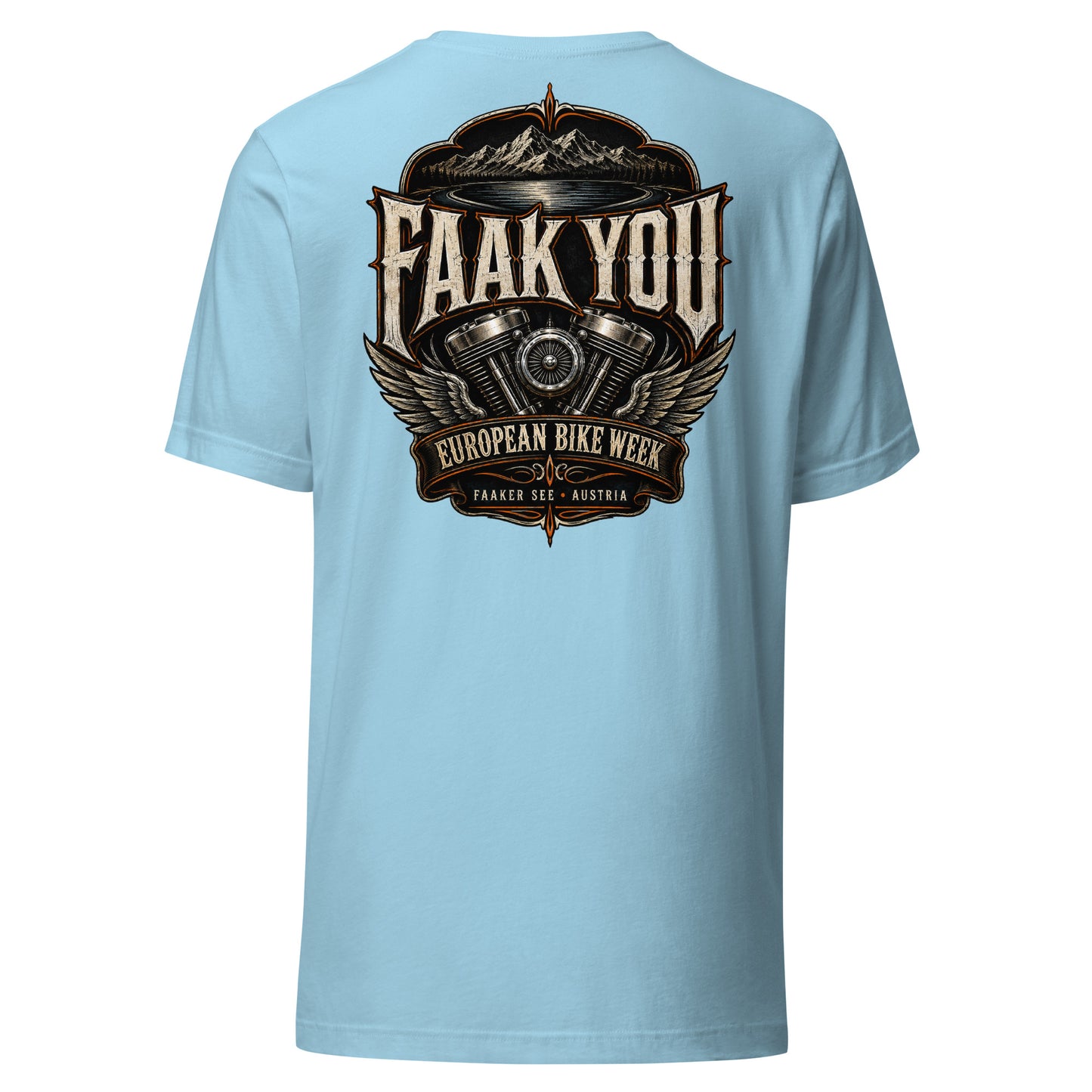 FAAK YOU – European Bike Week – Unisex T-Shirt Backprint