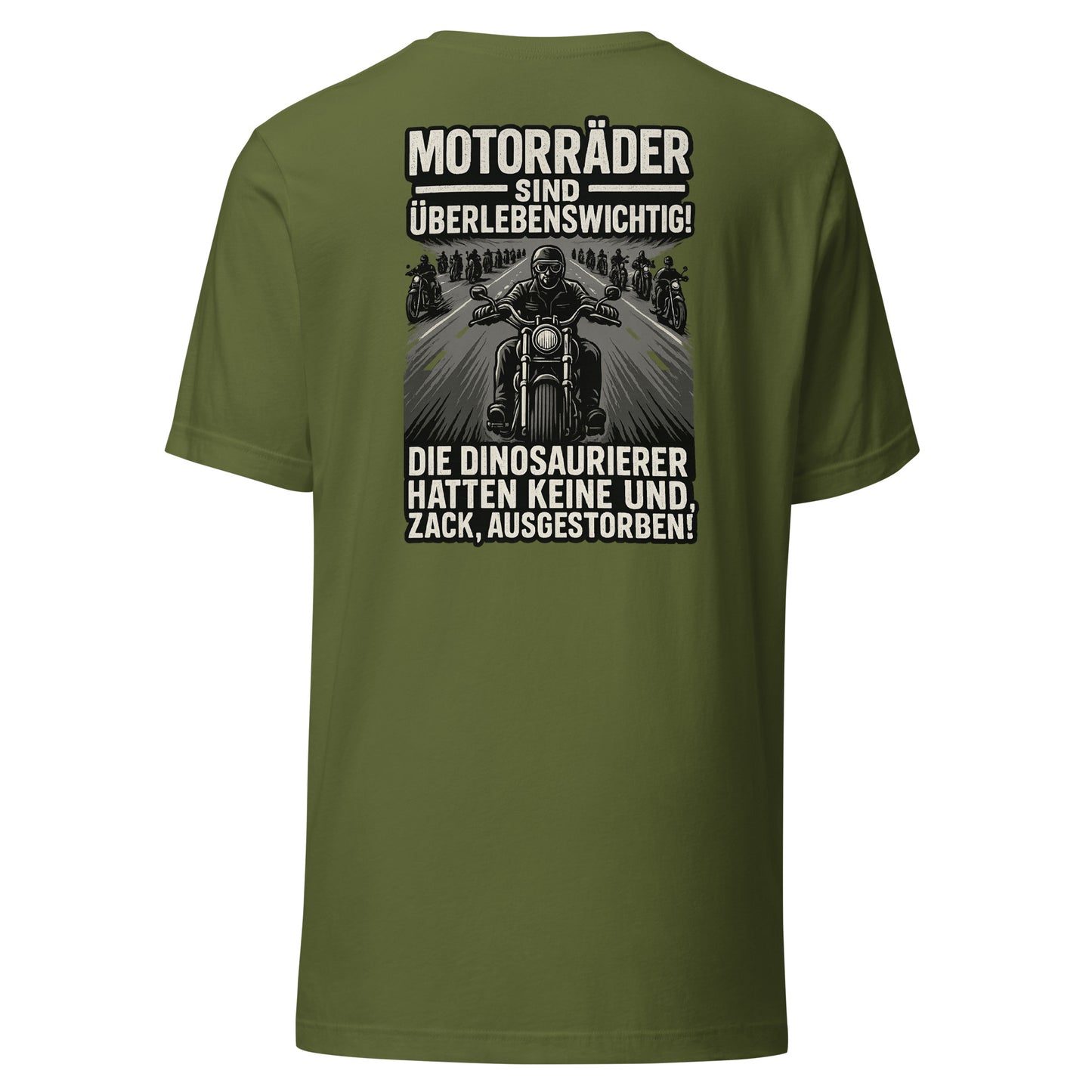 Motorräder sind überlebenswichtig – Biker Backprint Shirt