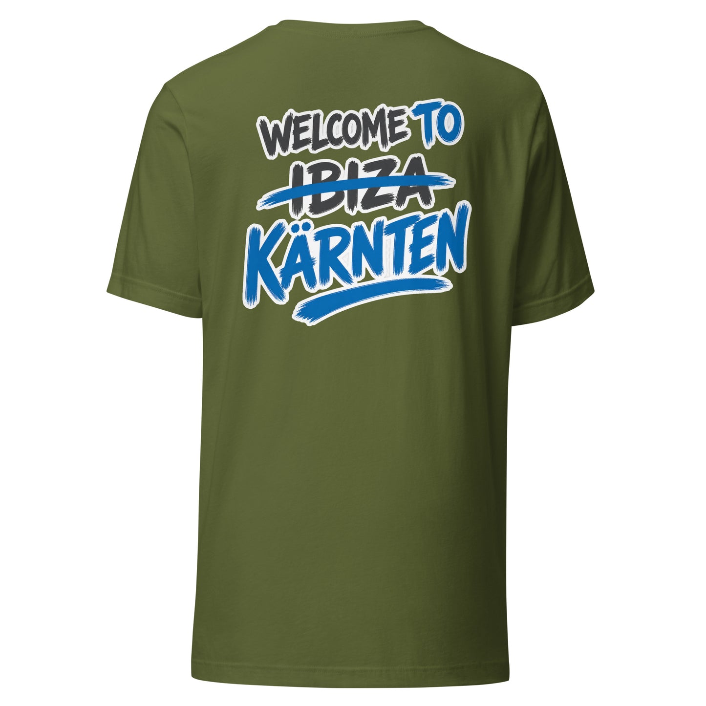 Welcome to Kärnten – Not Ibiza Edition – Unisex T-Shirt Backprint