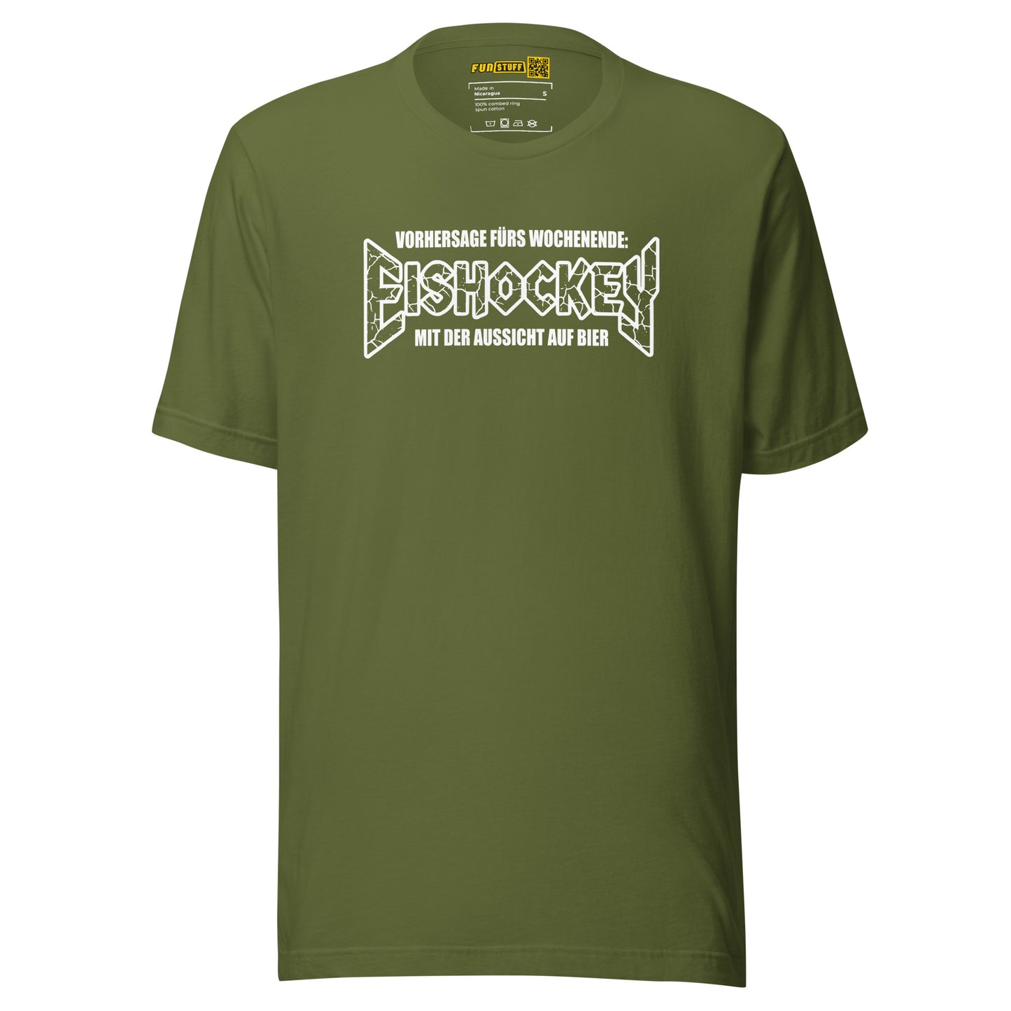 Eishockey mit der Aussicht auf Bier - Unisex T-Shirt