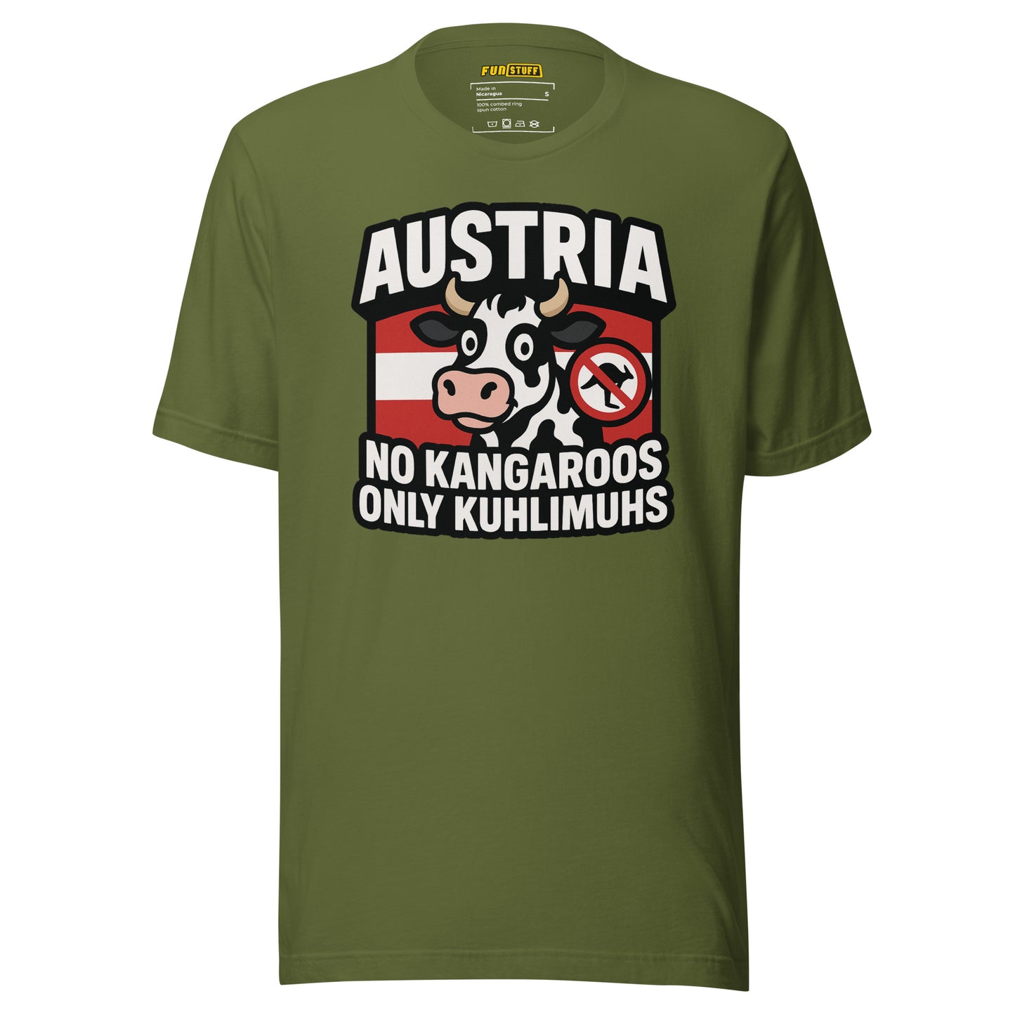 Austria – No Kangaroos, only Kuhlimuhs – Unisex T-Shirt