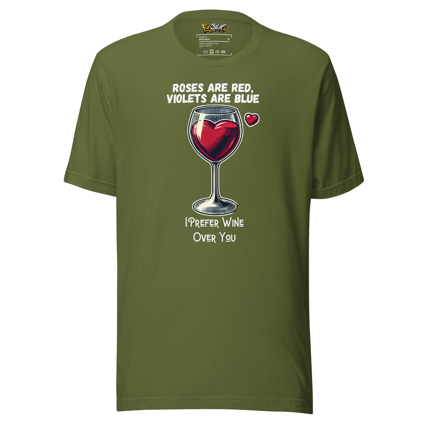 Roses Are Red – I Prefer Wine Over You – Unisex T-Shirt