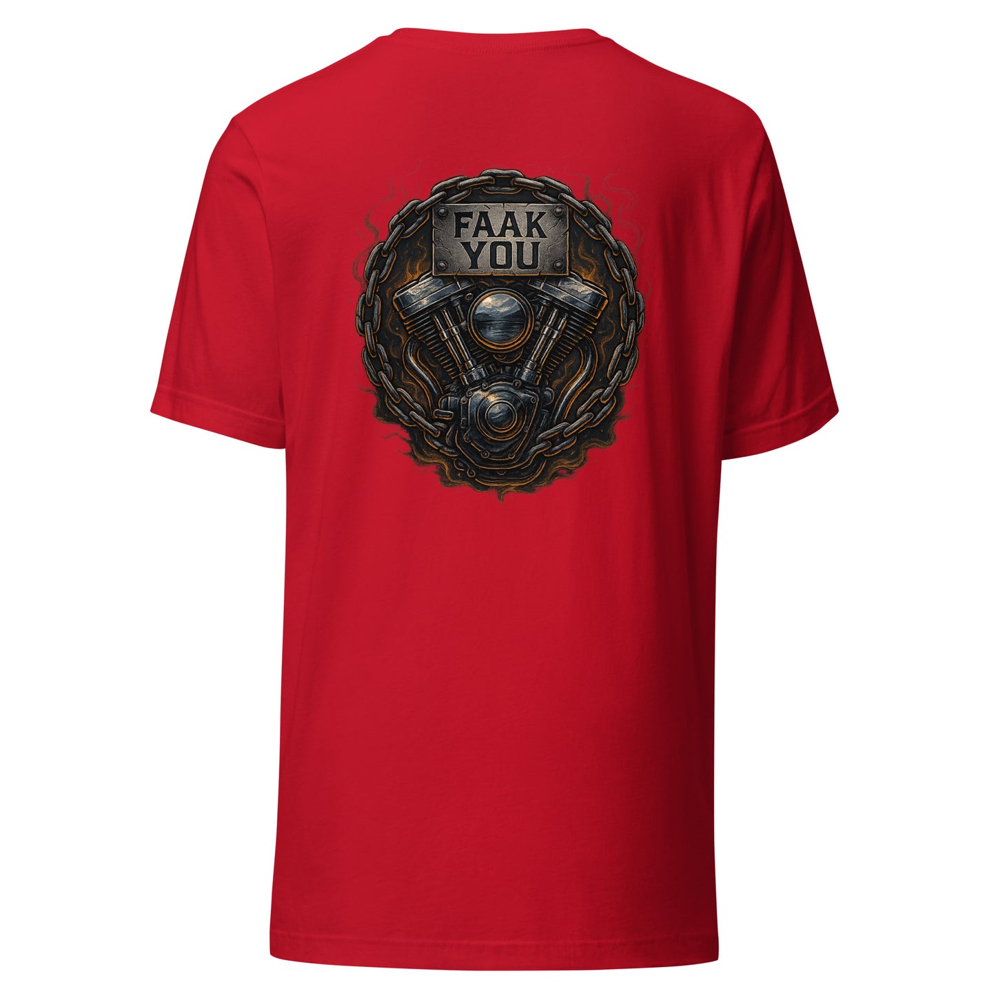 FAAK YOU – V-Twin Statement Backprint – Unisex T-Shirt