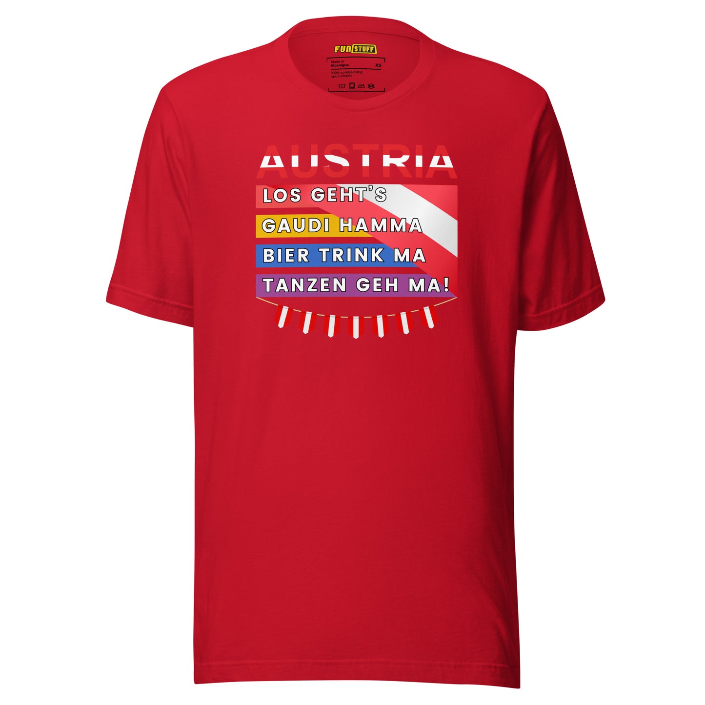 Austria – Gaudi, Bier & Tanzen (ohne Regenbogen) – Unisex T-Shirt