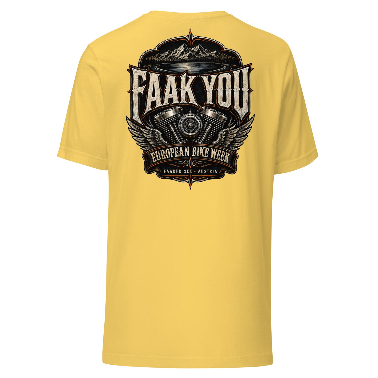 FAAK YOU – European Bike Week – Unisex T-Shirt Backprint