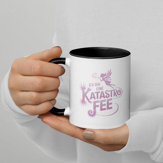 Ich bin eine KatastroFEE - Tasse mit farbiger Innenseite