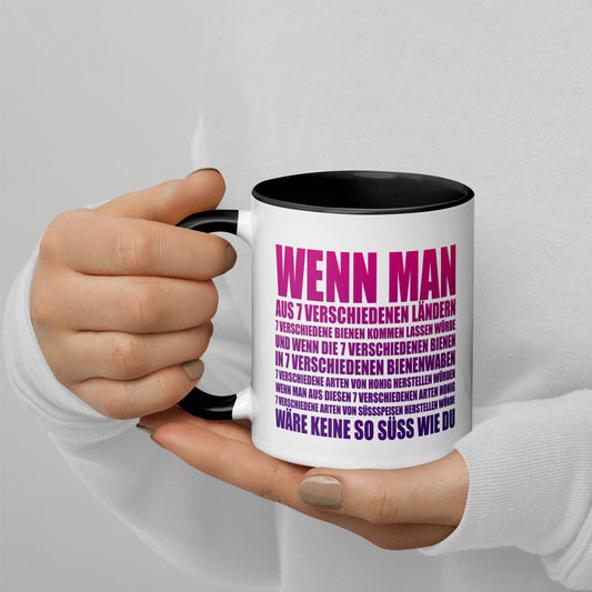 Wenn man - Tasse mit farbiger Innenseite
