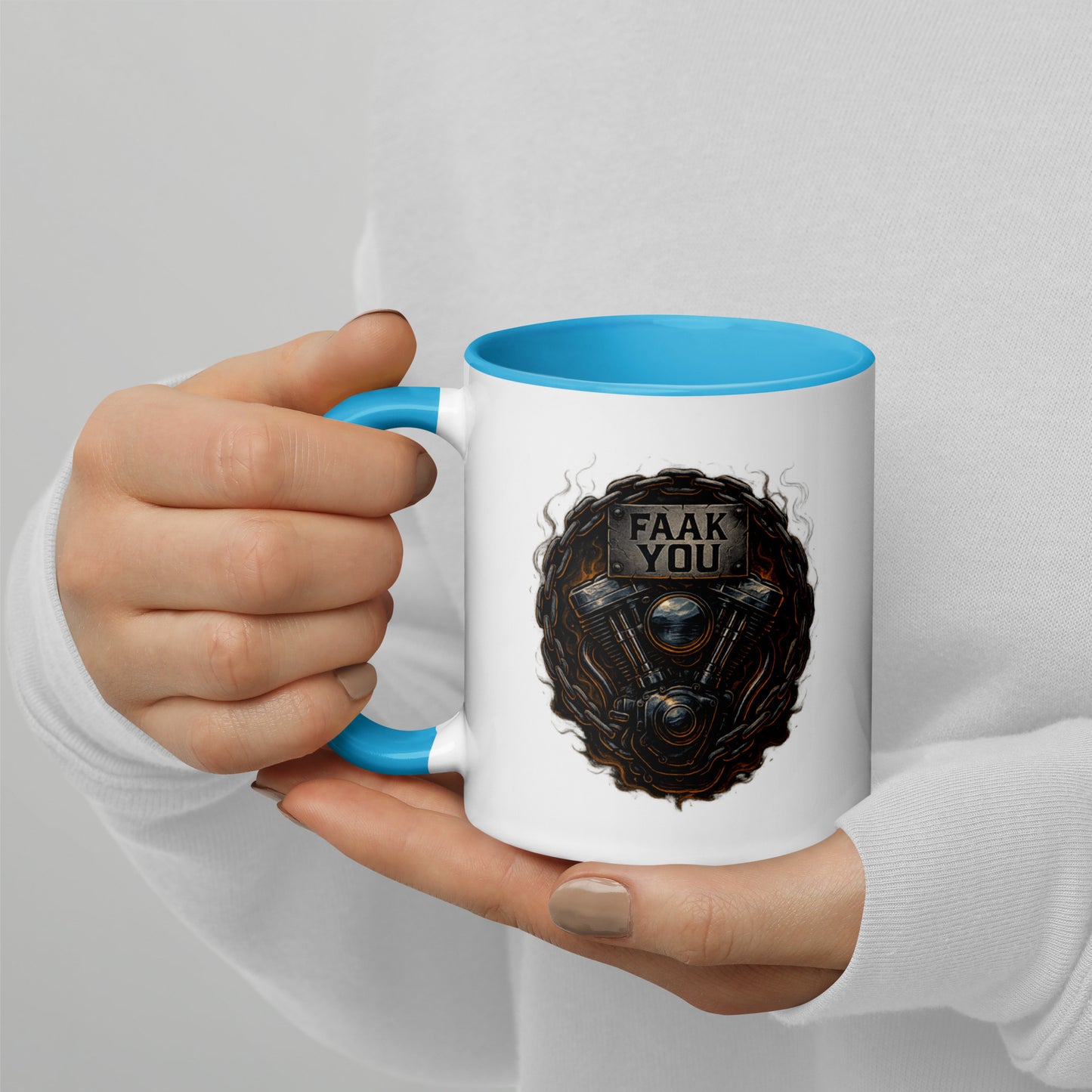 FAAK YOU – V-Twin Statement - Tasse mit farbiger Innenseite