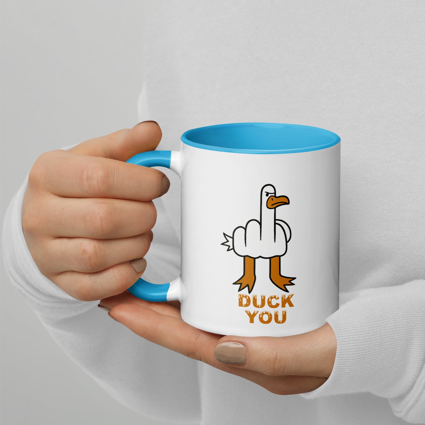 DUCK YOU - Tasse mit farbiger Innenseite