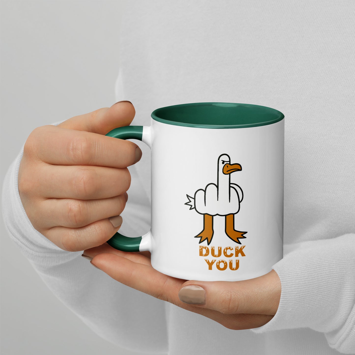 DUCK YOU - Tasse mit farbiger Innenseite